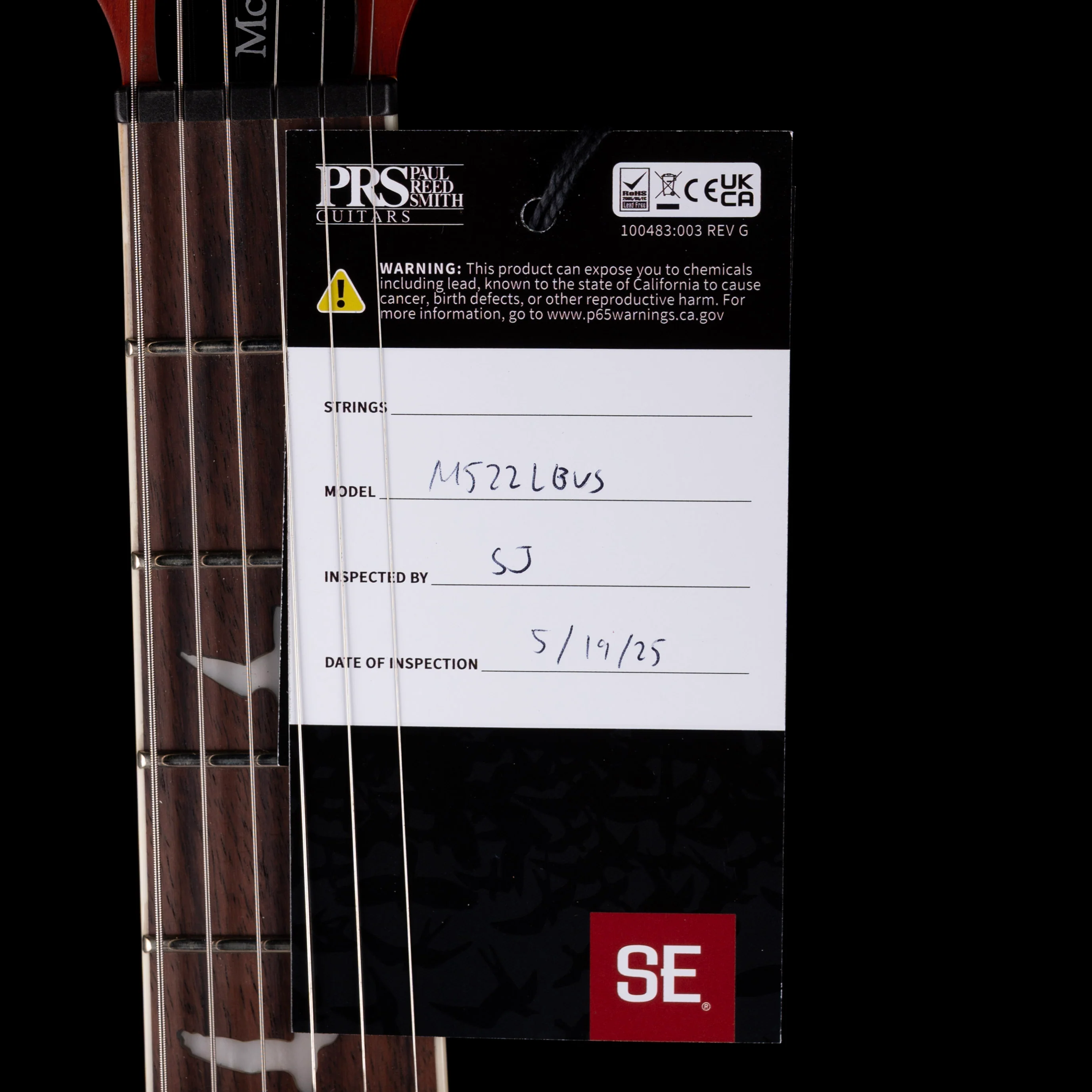 PRS SE Exotic McCarty 594 Laurel Burl Vintage Sunburst With Gig Bag - Image 13
