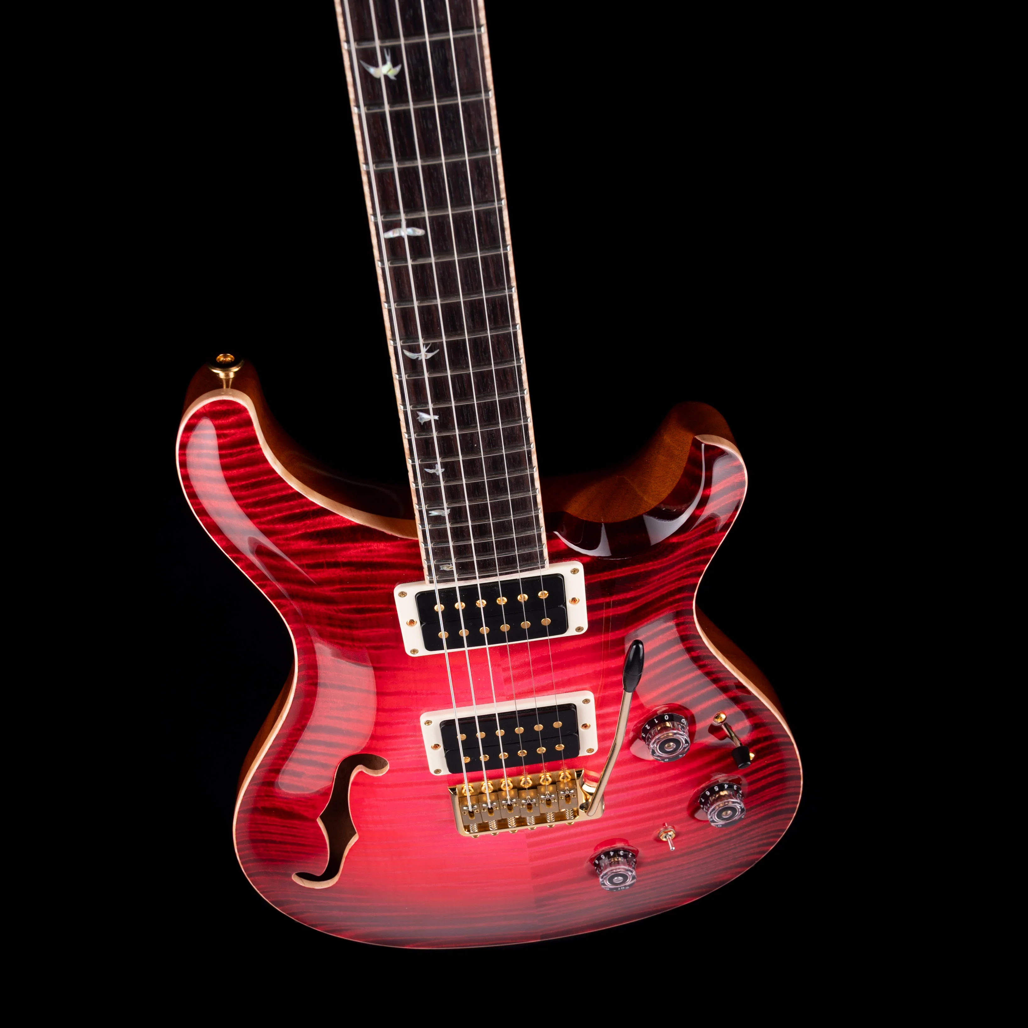 PRS Private Stock Custom 24 Semi-Hollow Piezo Blood Red Glow With Case - Image 3
