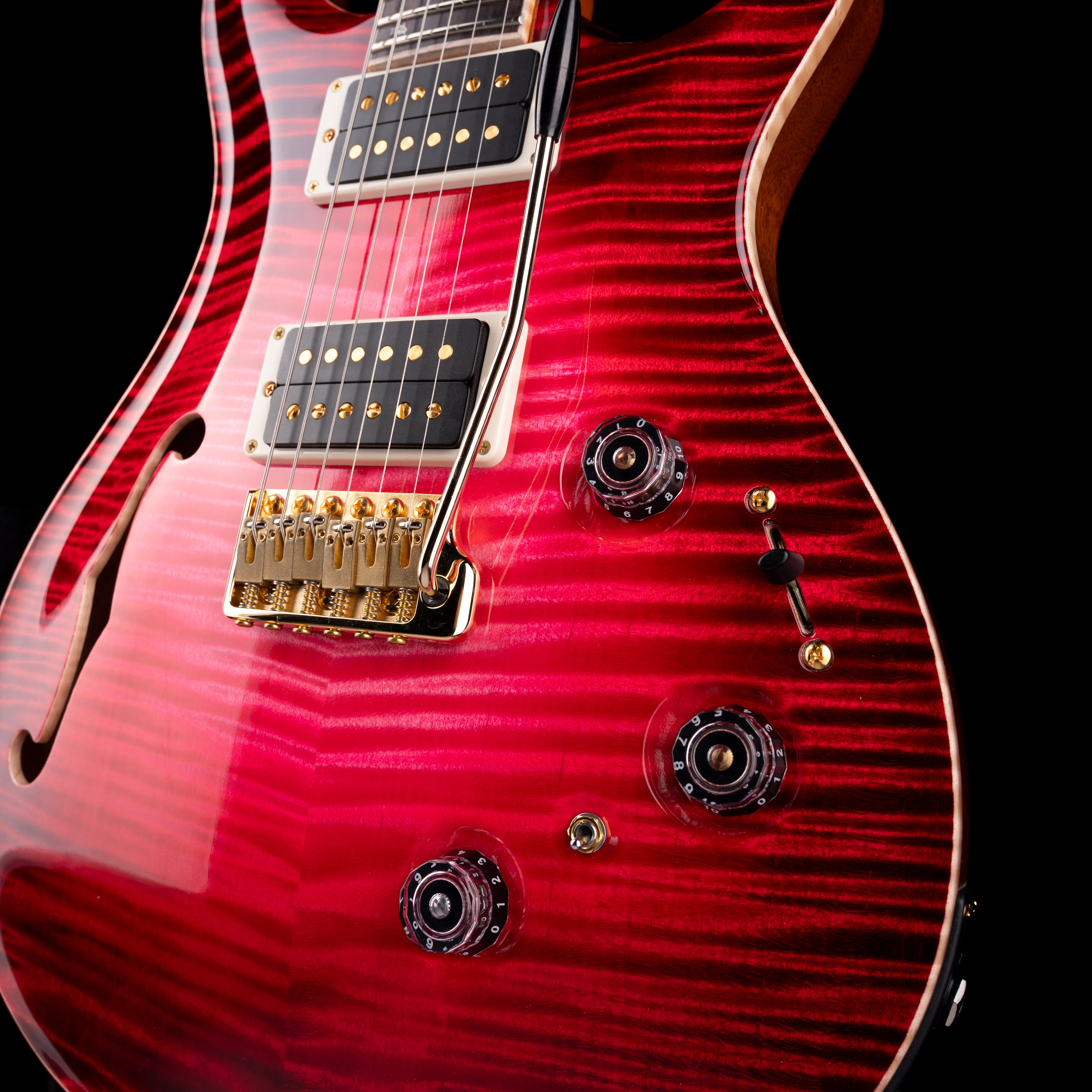 PRS Private Stock Custom 24 Semi-Hollow Piezo Blood Red Glow With Case - Image 5