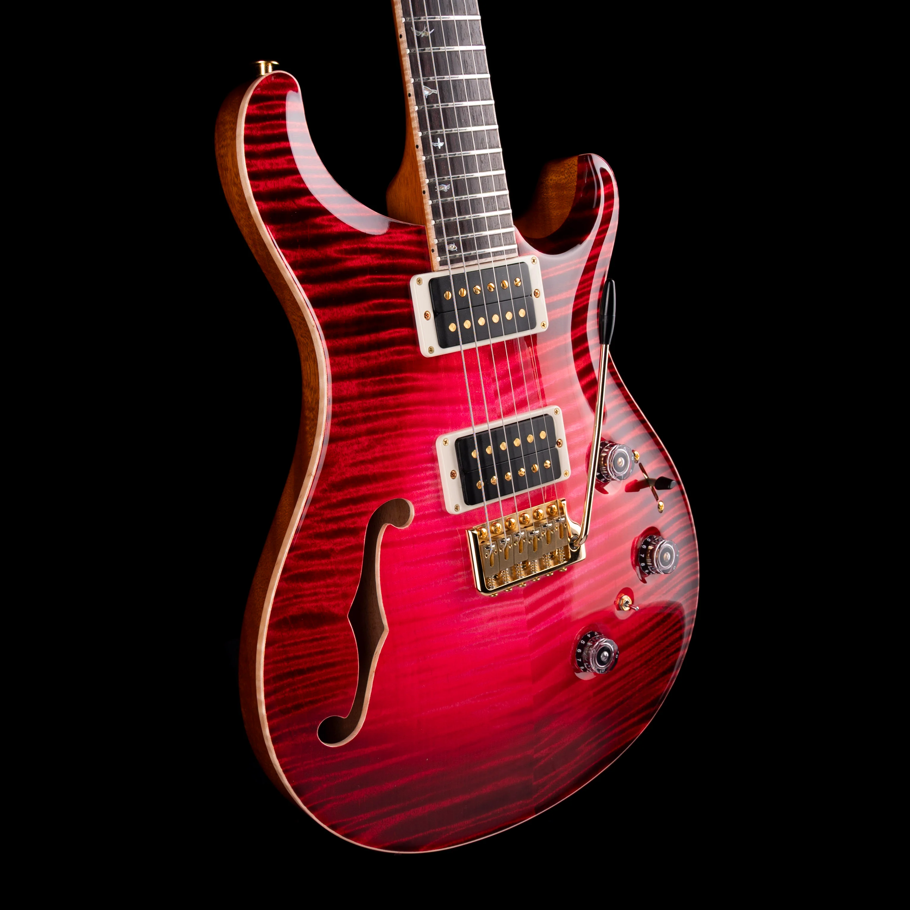 PRS Private Stock Custom 24 Semi-Hollow Piezo Blood Red Glow With Case - Image 6