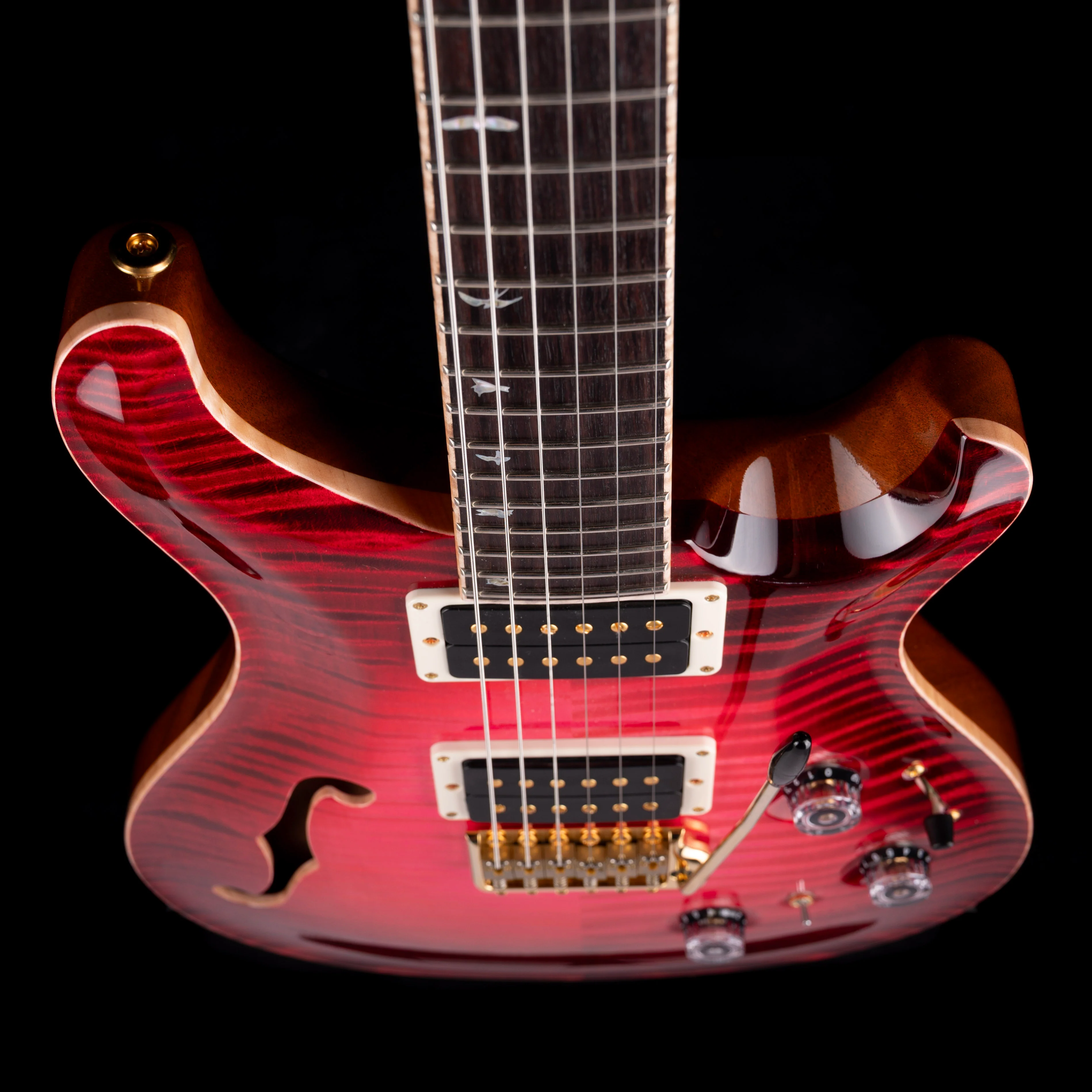 PRS Private Stock Custom 24 Semi-Hollow Piezo Blood Red Glow With Case - Image 7