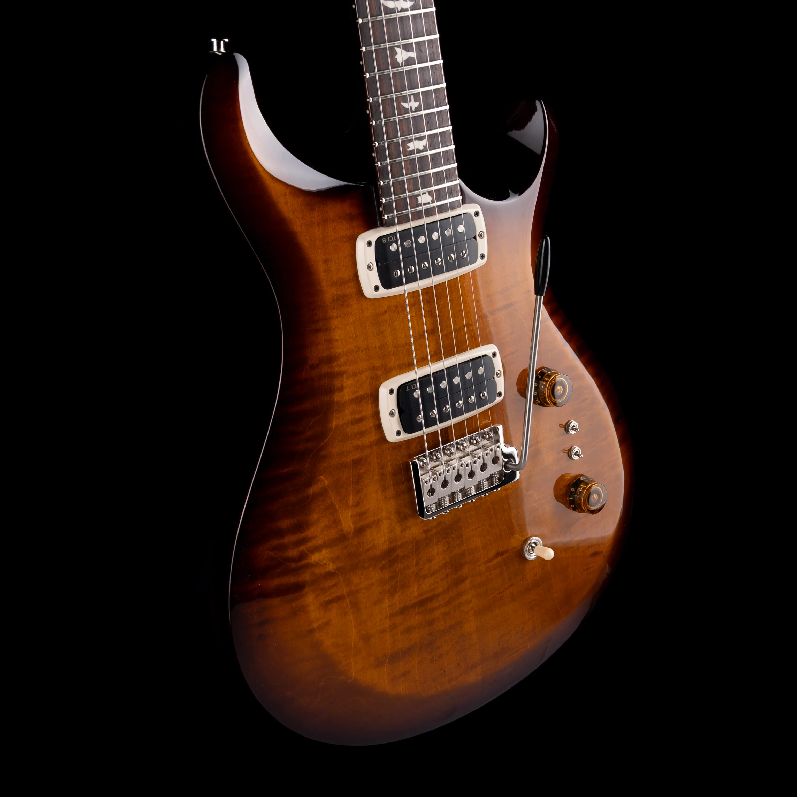 PRS S2 Custom 24-08 Black Amber Electric Guitar With Bag - Image 6