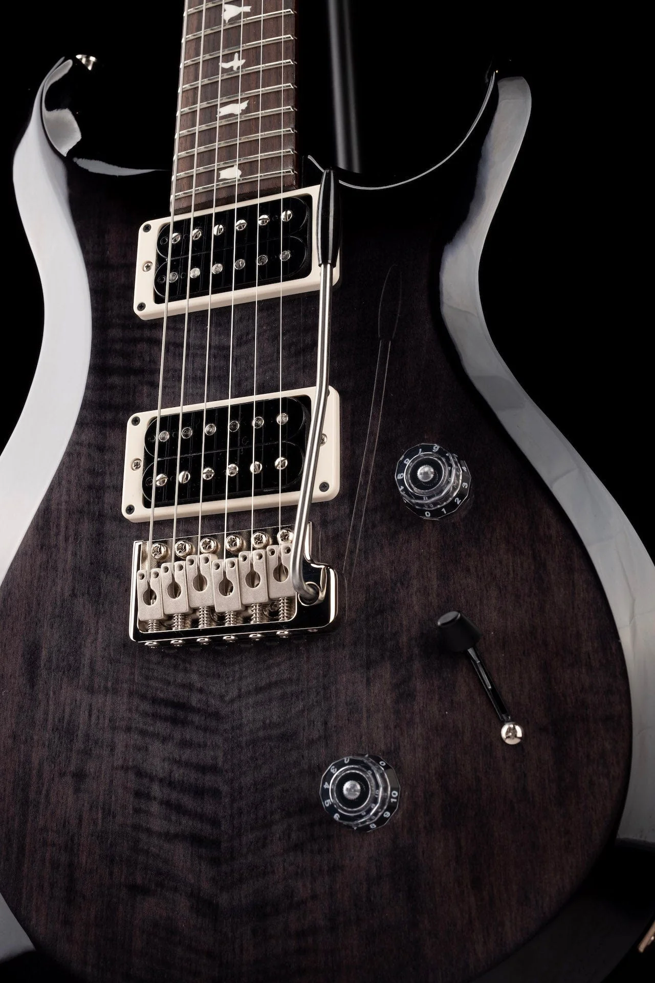PRS S2 Custom 24 Custom Color Elephant Gray Smokeburst With Gig Bag - Image 6