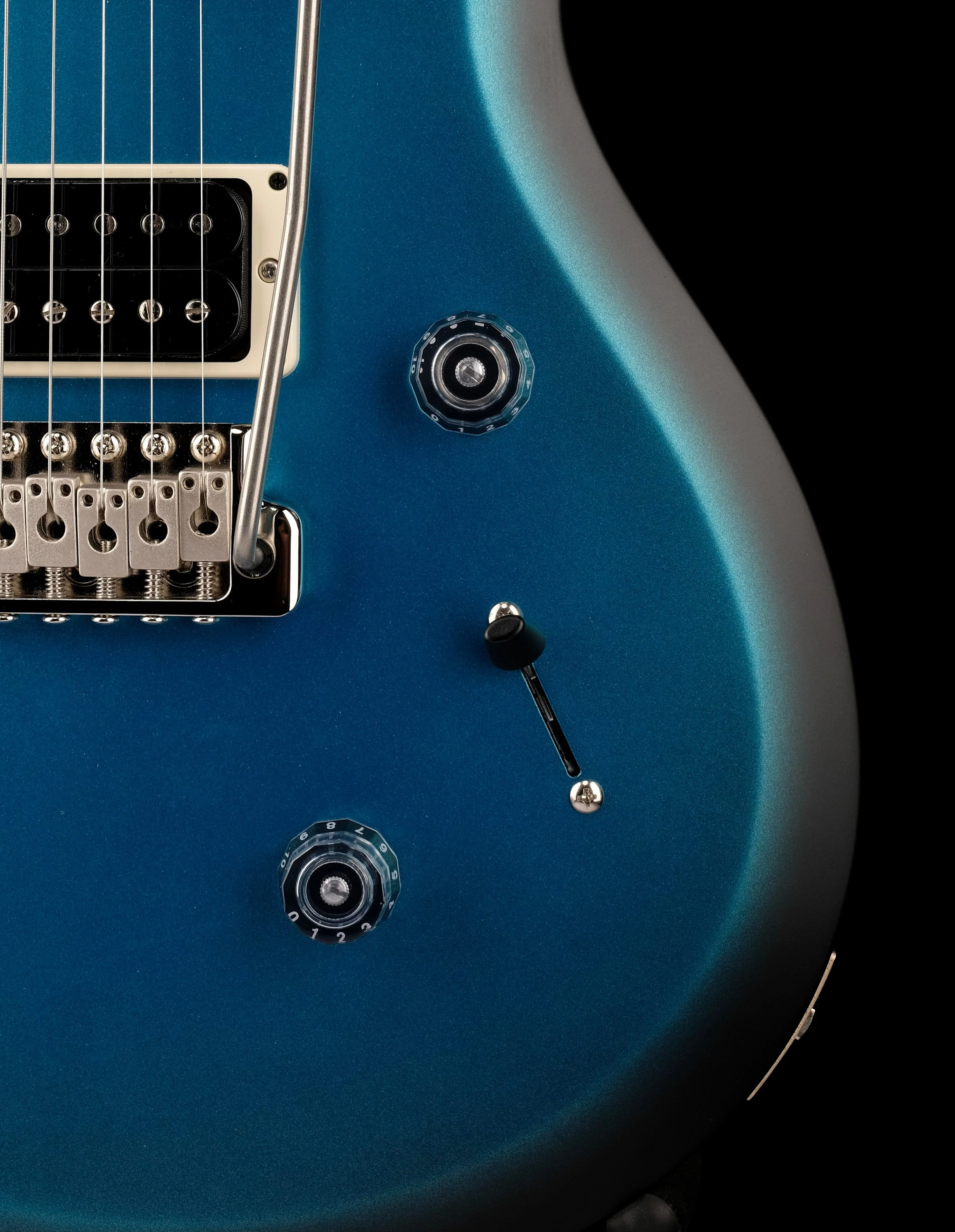 PRS S2 Custom 24 Custom Color Satin Frost Blue Metallic Smokeburst With Bag - Image 8