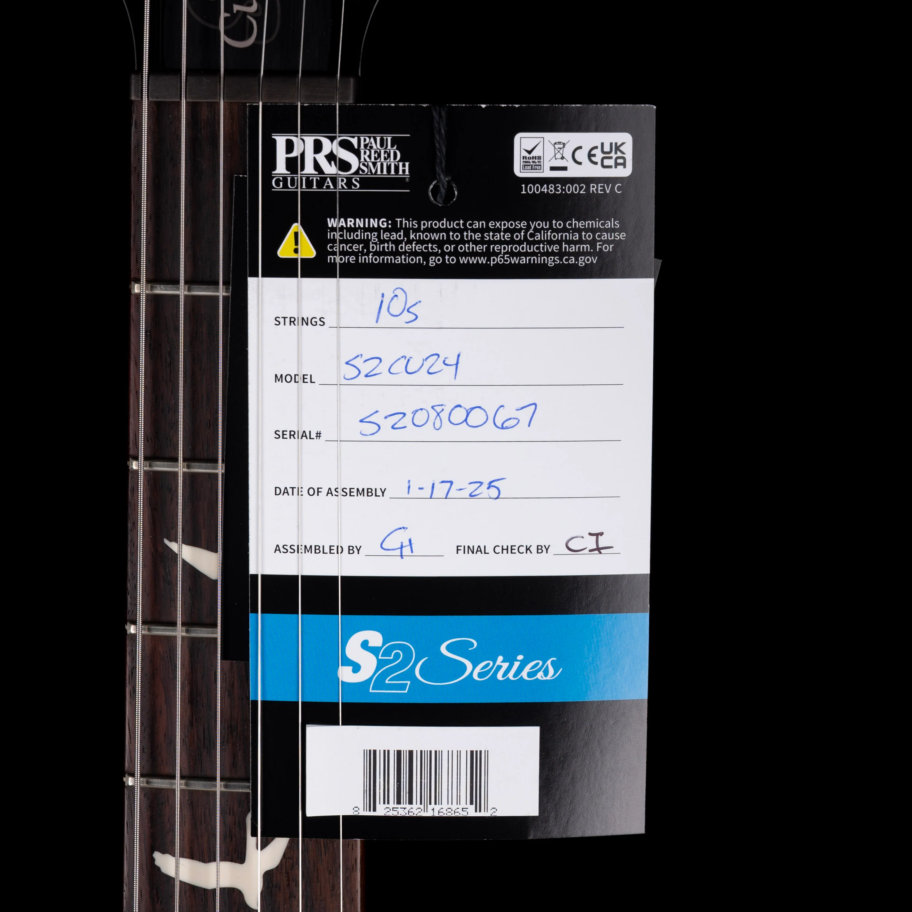 PRS S2 Custom 24 Faded Gray Black with Gig Bag - Image 14
