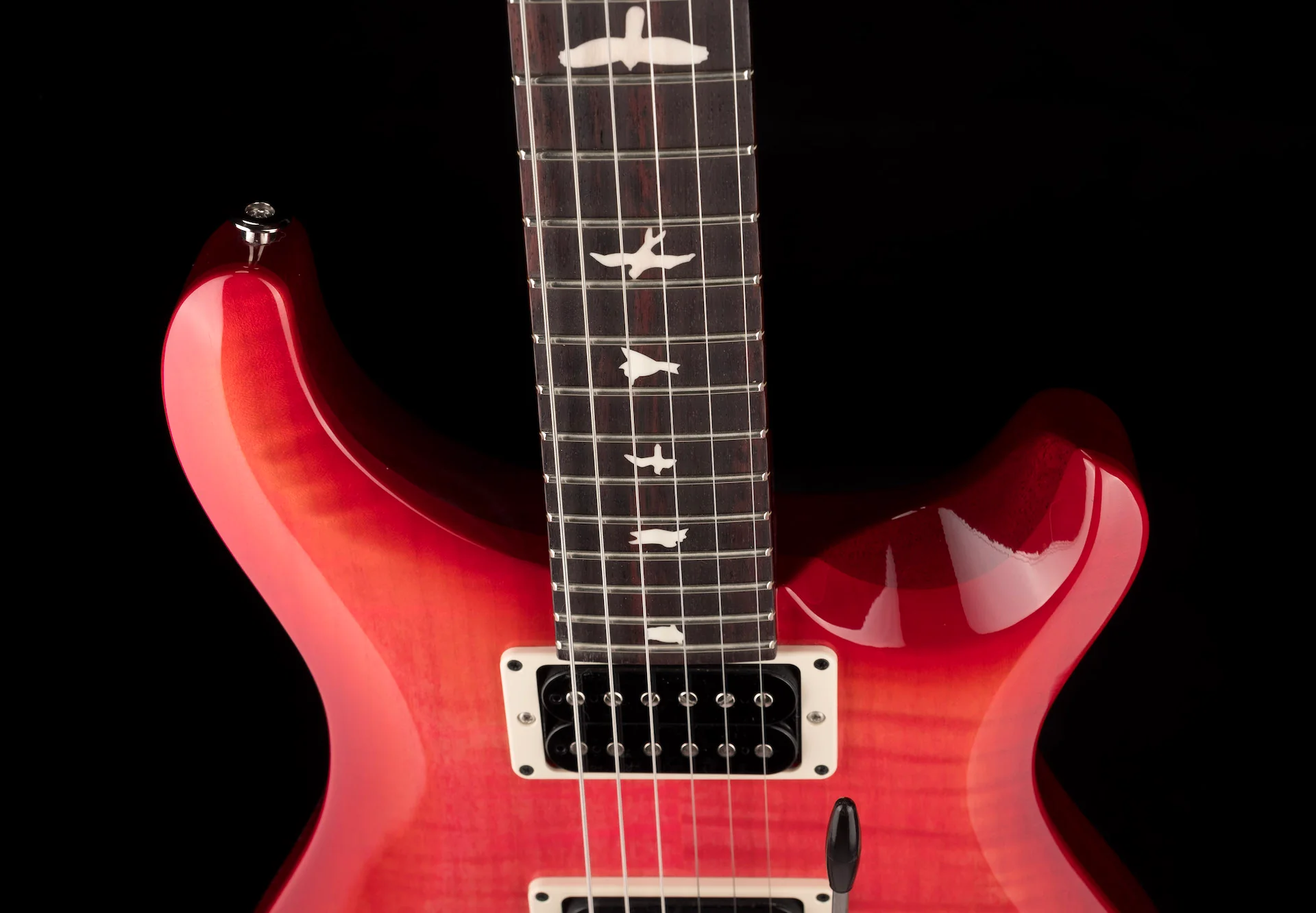 PRS S2 Custom 24 Pattern Thin Neck Bonni Pink Cherry Burst with Gig Bag - Image 3