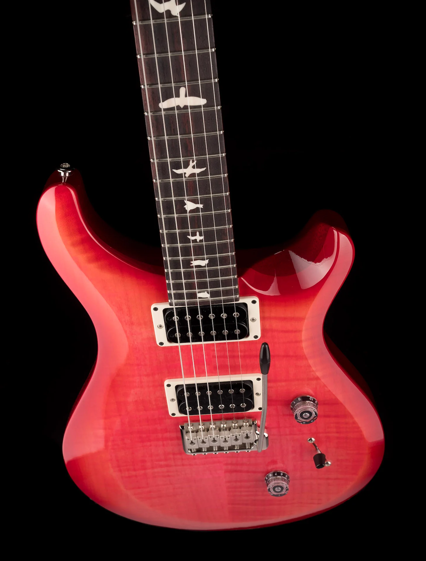 PRS S2 Custom 24 Pattern Thin Neck Bonni Pink Cherry Burst with Gig Bag - Image 4