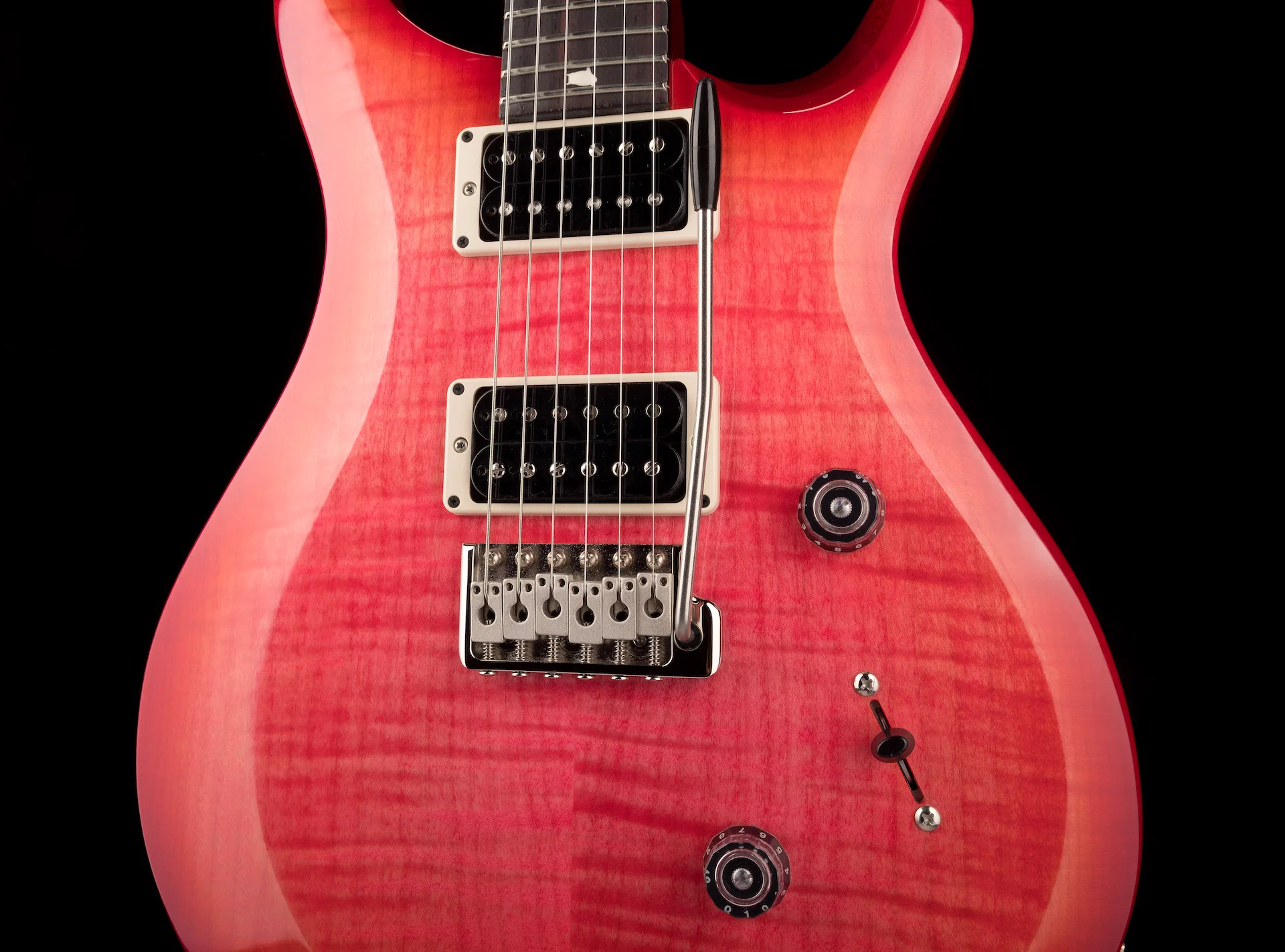 PRS S2 Custom 24 Pattern Thin Neck Bonni Pink Cherry Burst with Gig Bag - Image 6