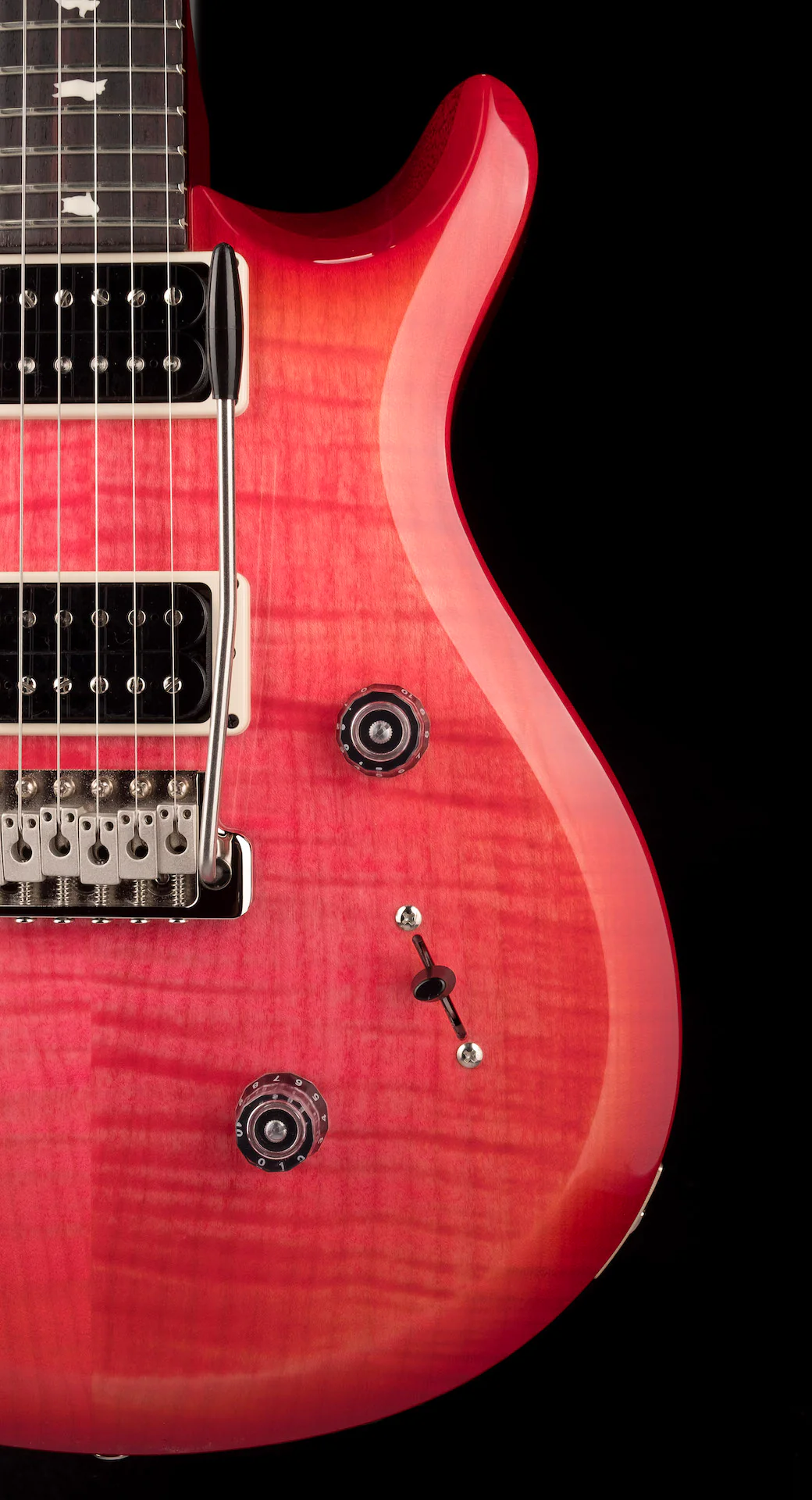 PRS S2 Custom 24 Pattern Thin Neck Bonni Pink Cherry Burst with Gig Bag - Image 9