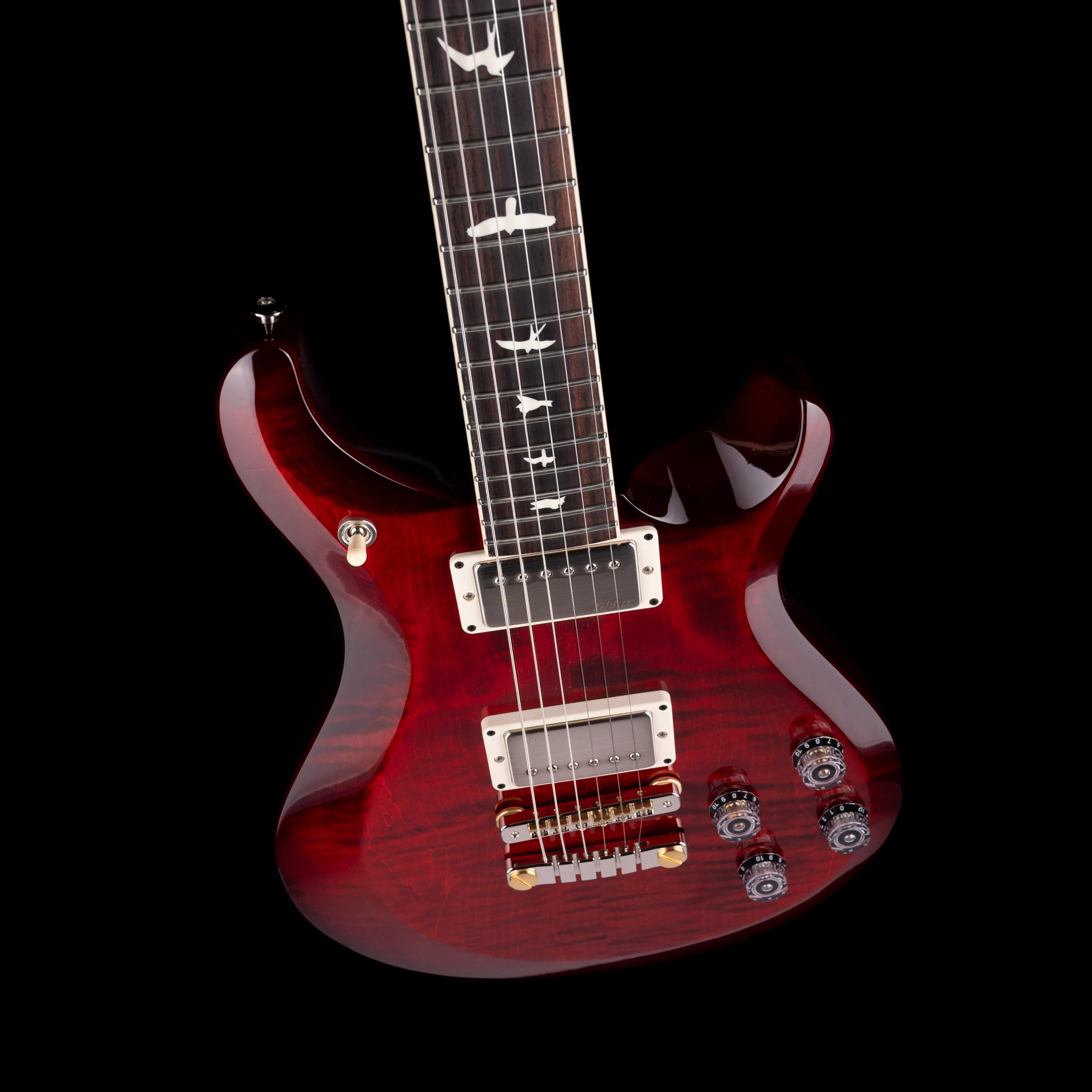 PRS S2 McCarty 594 Fire Red Burst Electric Guitar With Gig Bag - Image 3