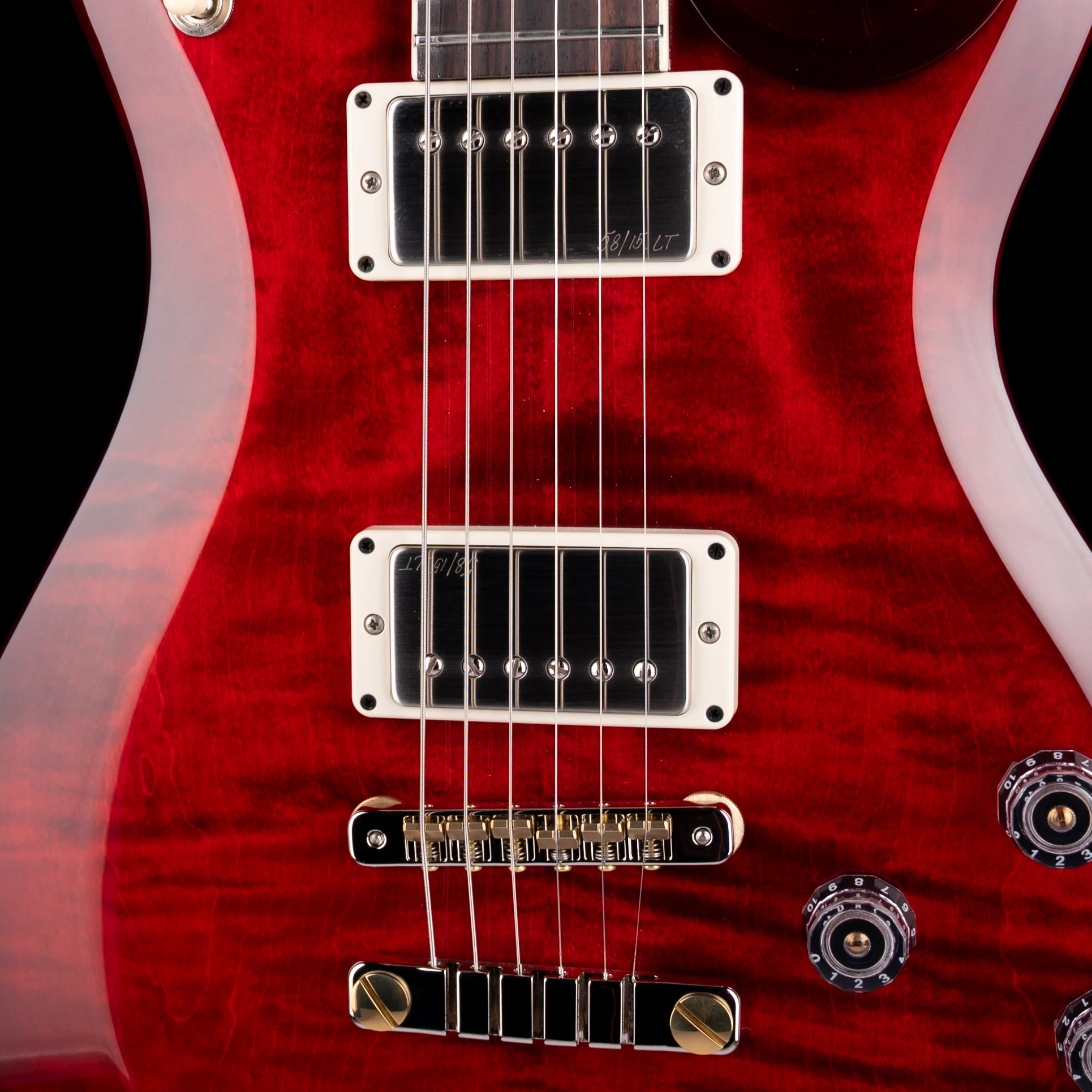 PRS S2 McCarty 594 Fire Red Burst Electric Guitar With Gig Bag - Image 4