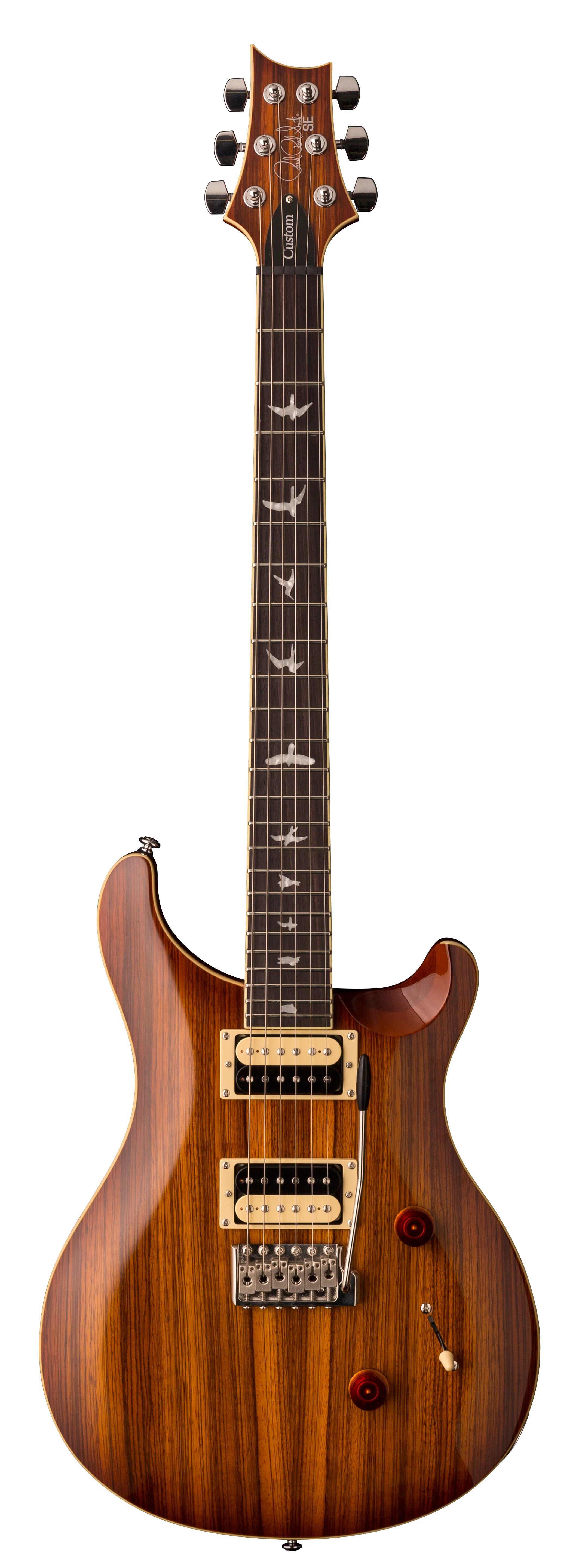 PRS SE Custom 24 Exotic Top - Zebra Wood Electric Guitar With Gig Bag - Image 2