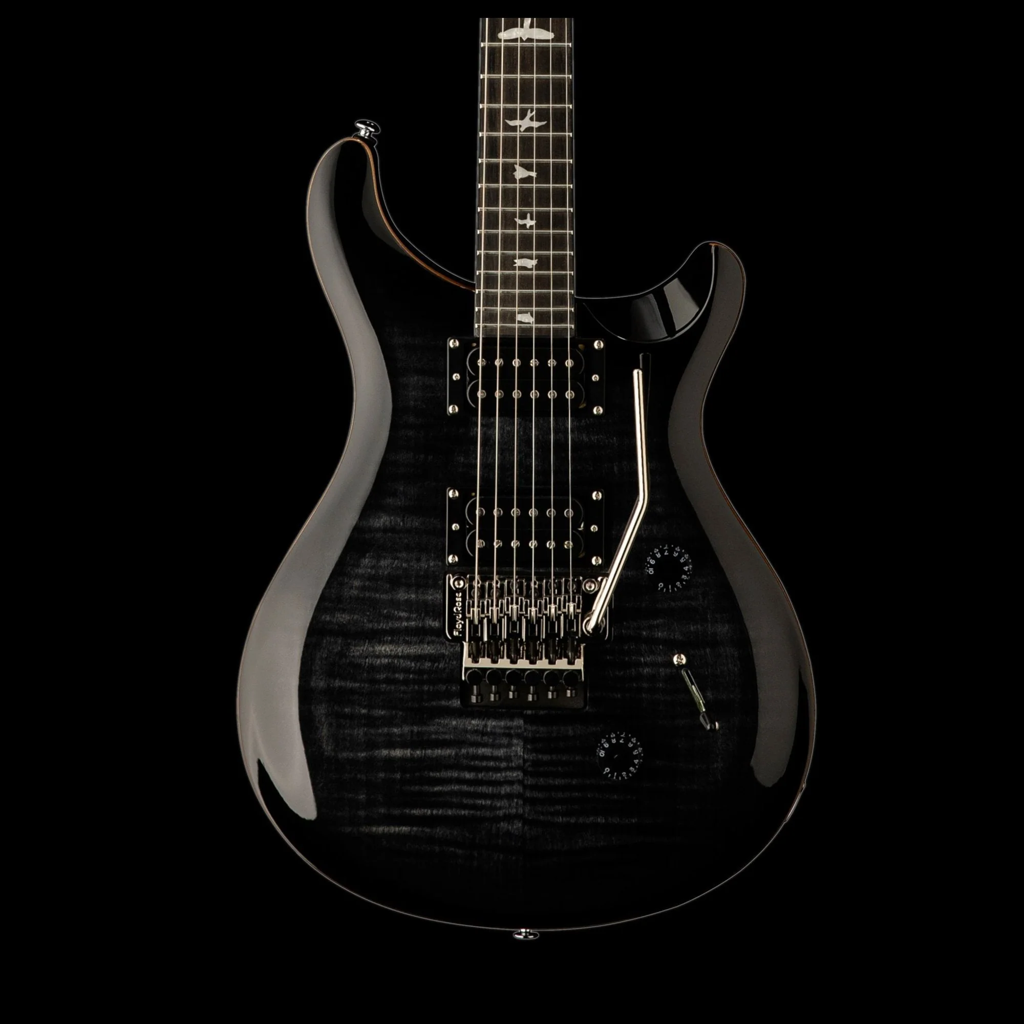 PRS SE Custom 24 Floyd Carve Top Charcoal Burst with Gig Bag
