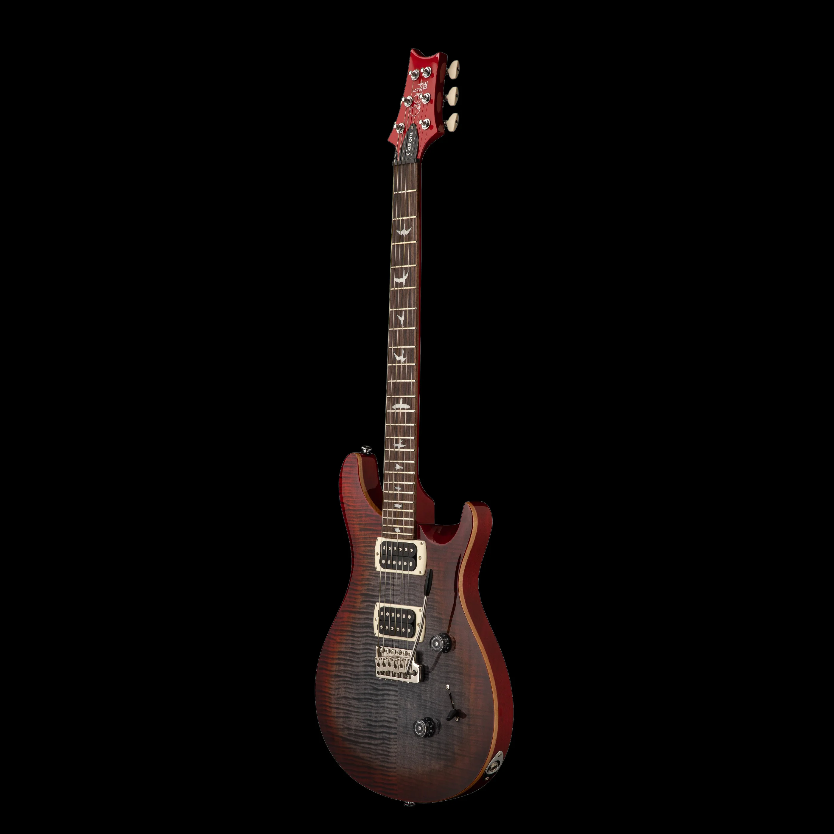 PRS SE Custom 24 Floyd Charcoal Cherry Burst with Gig Bag - Image 3
