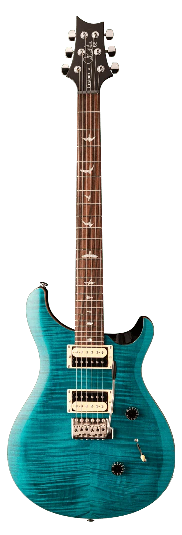 PRS SE Custom 24 Sapphire/Black Back Electric Guitar - Image 2