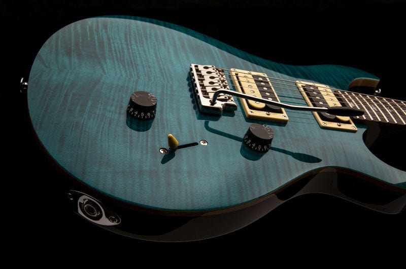 PRS SE Custom 24 Sapphire/Black Back Electric Guitar - Image 4