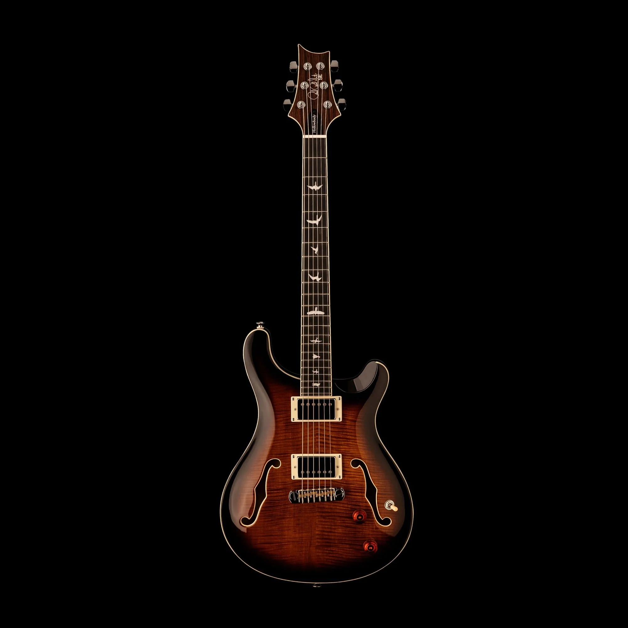 PRS SE Hollowbody II Black Gold Burst with Case - Image 2