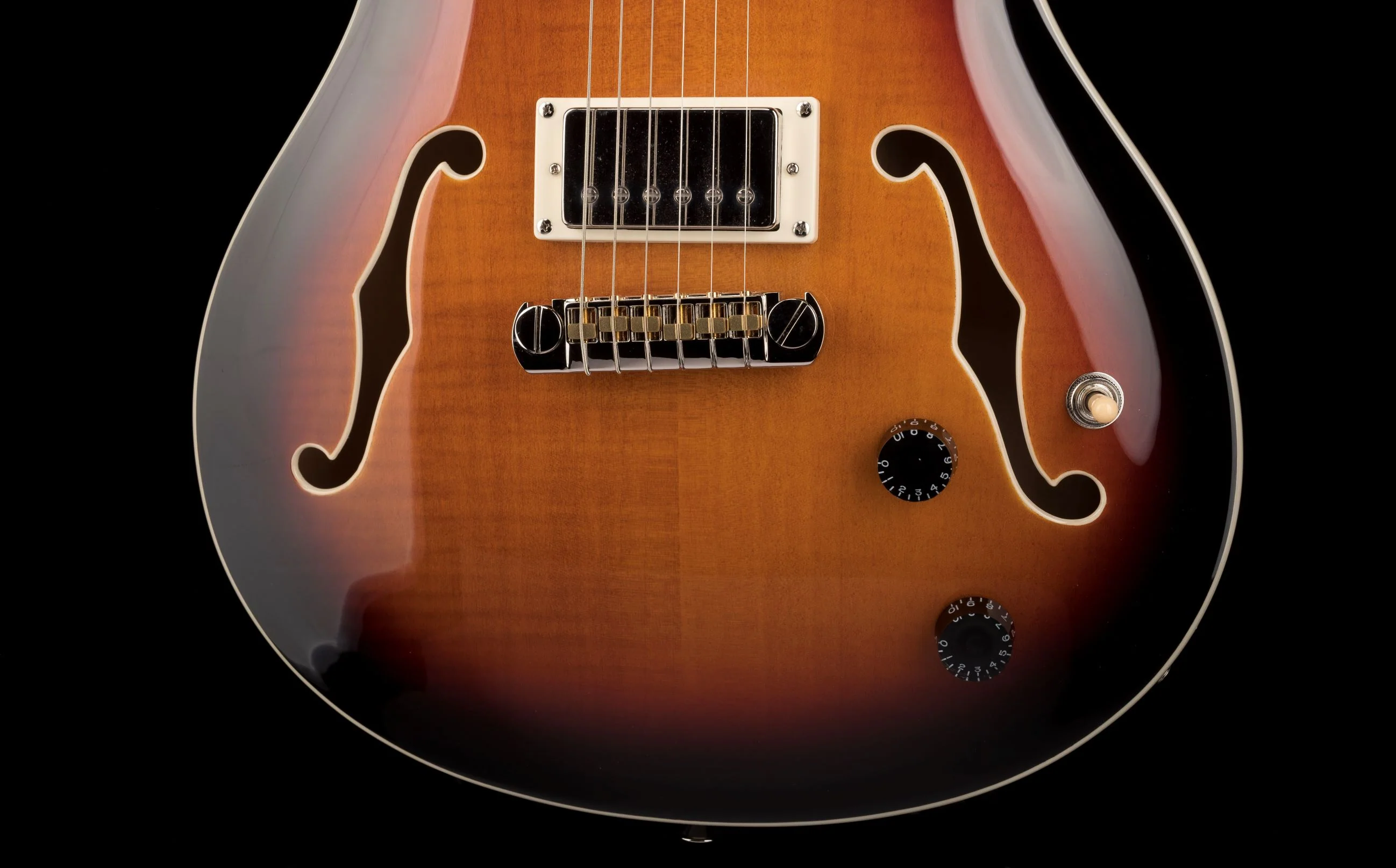 PRS SE Hollowbody II Tricolor Sunburst with Case - Image 4