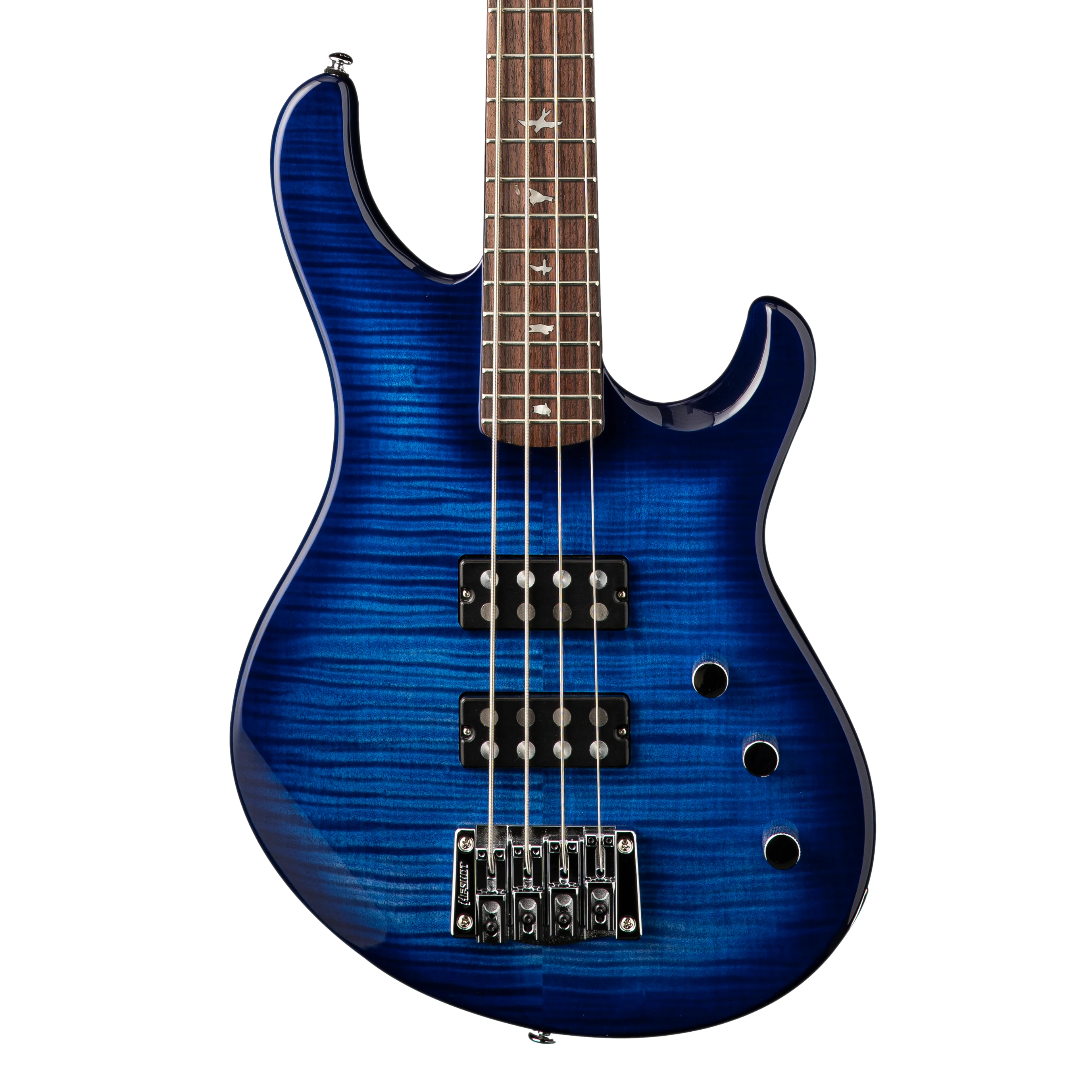 PRS SE Kingfisher Bass Faded Blue Wrap Around Burst With Gig Bag