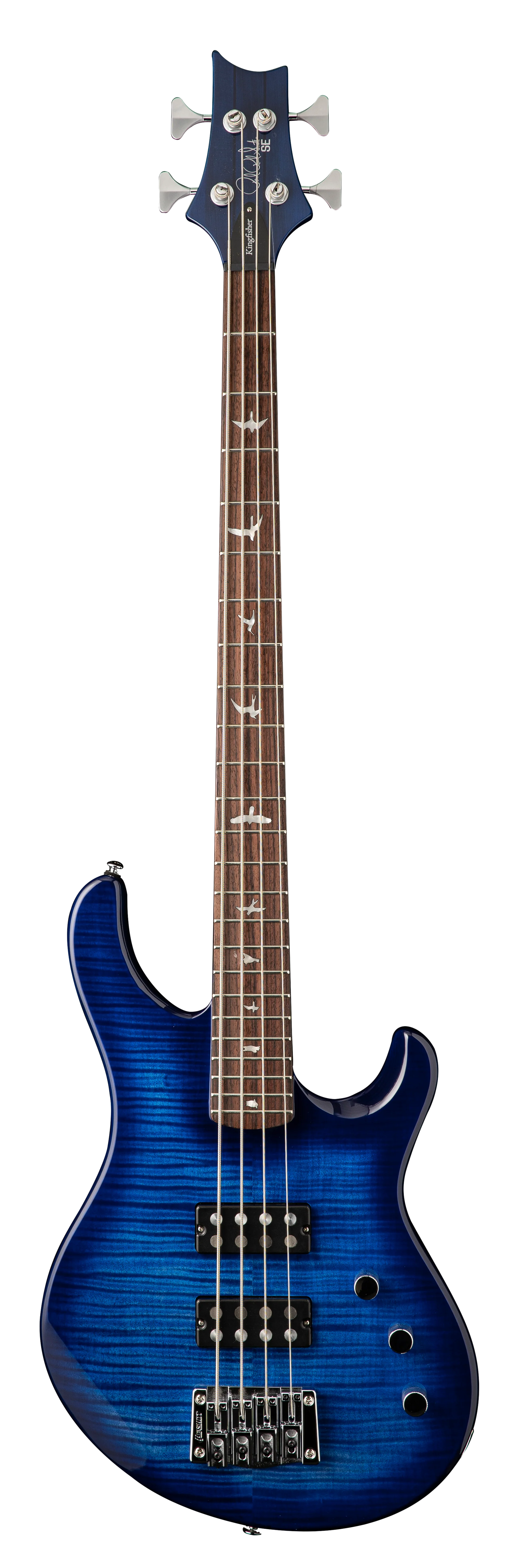 PRS SE Kingfisher Bass Faded Blue Wrap Around Burst With Gig Bag - Image 2