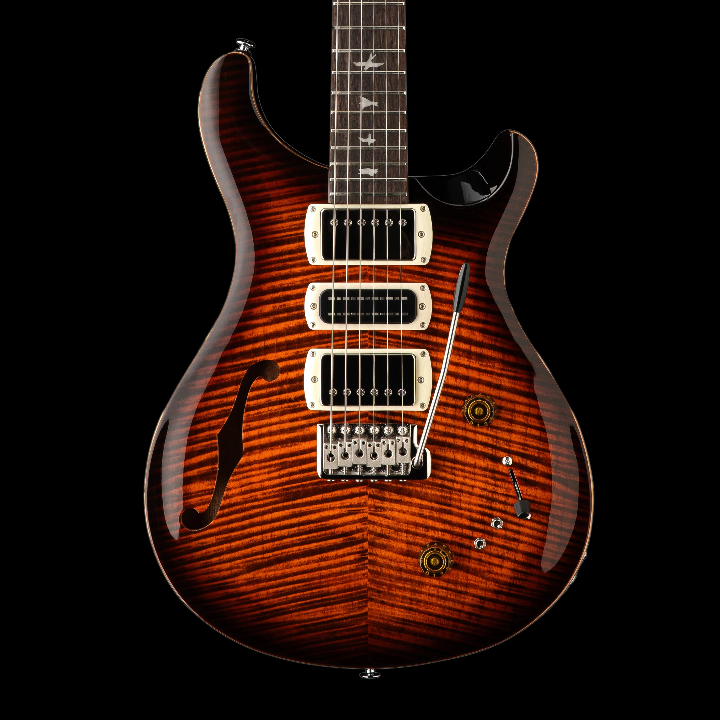 PRS SE Special Semi-Hollow Orange Tiger Smokeburst with Gig Bag