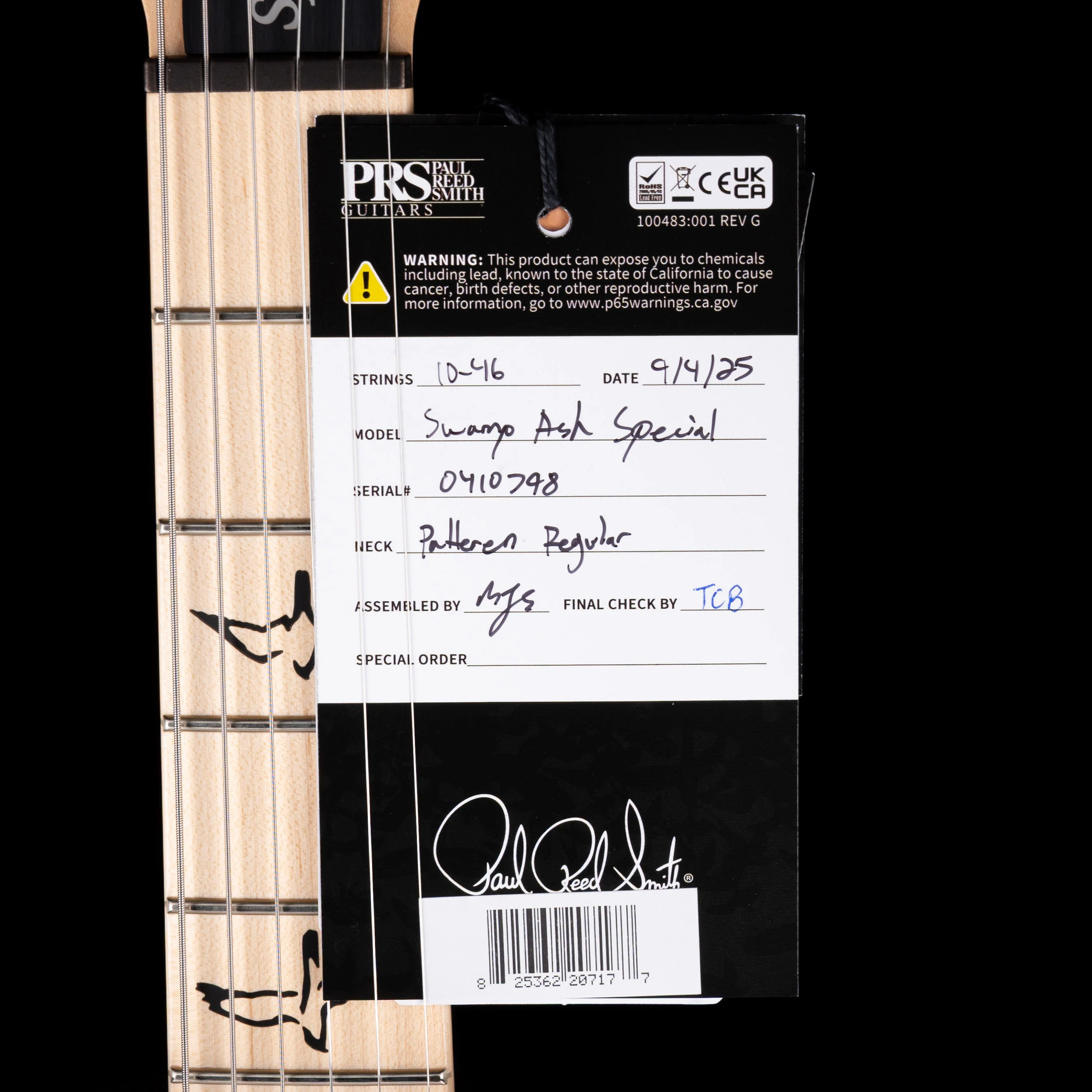 PRS Swamp Ash Special White Doghair Smokeburst with Gig Bag - Image 14