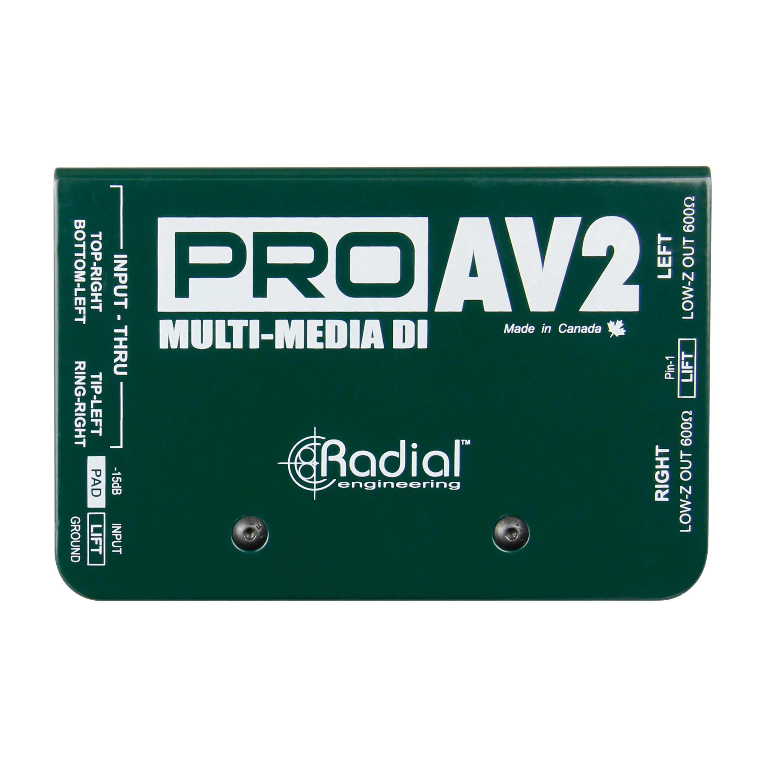 Radial Engineering ProAV2 Stereo Passive Multimedia Direct Box