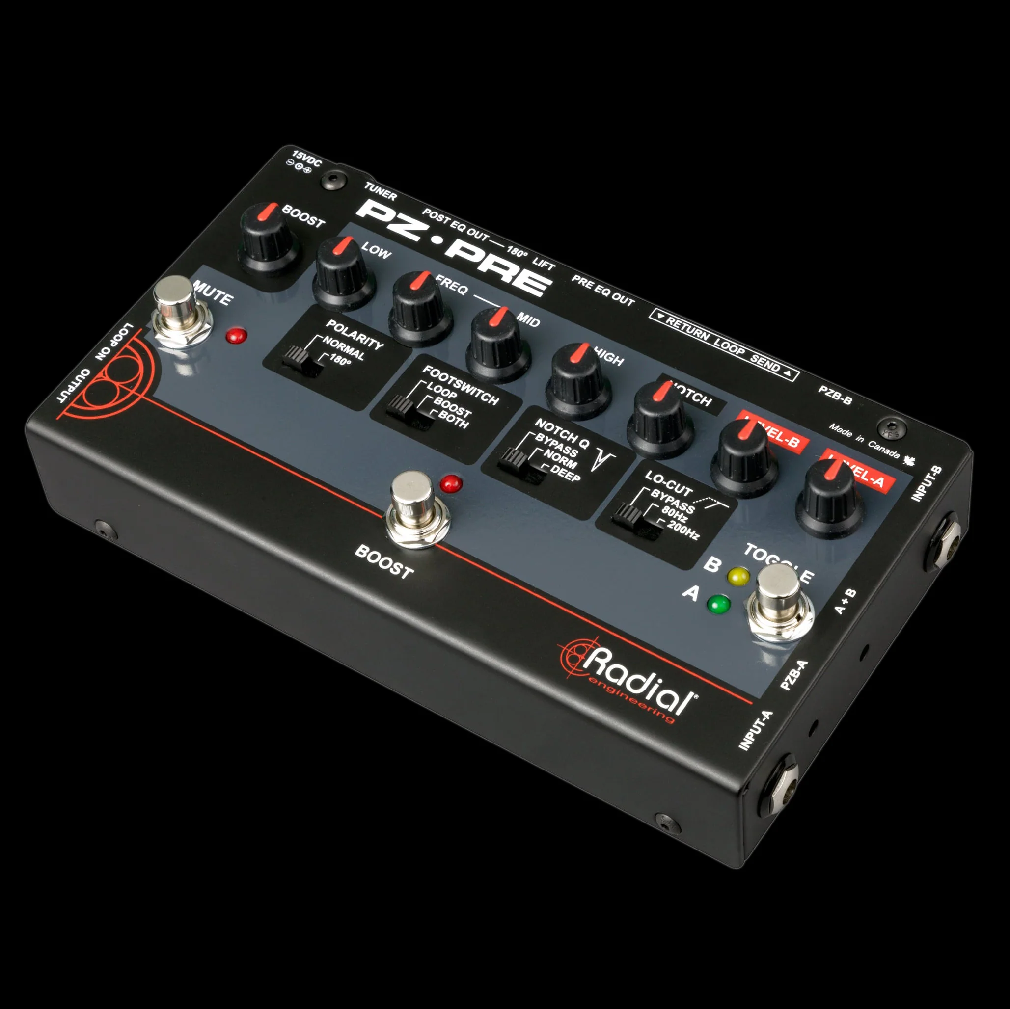 Radial Engineering PZ Pre Acoustic Instrument Preamp Pedal - Image 4