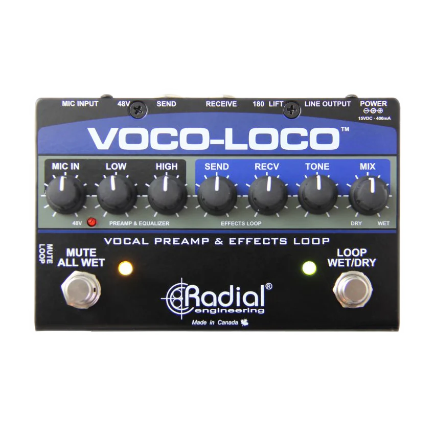 Radial Voco Loco Microphone Effects Loop & Switcher for Guitar Effects