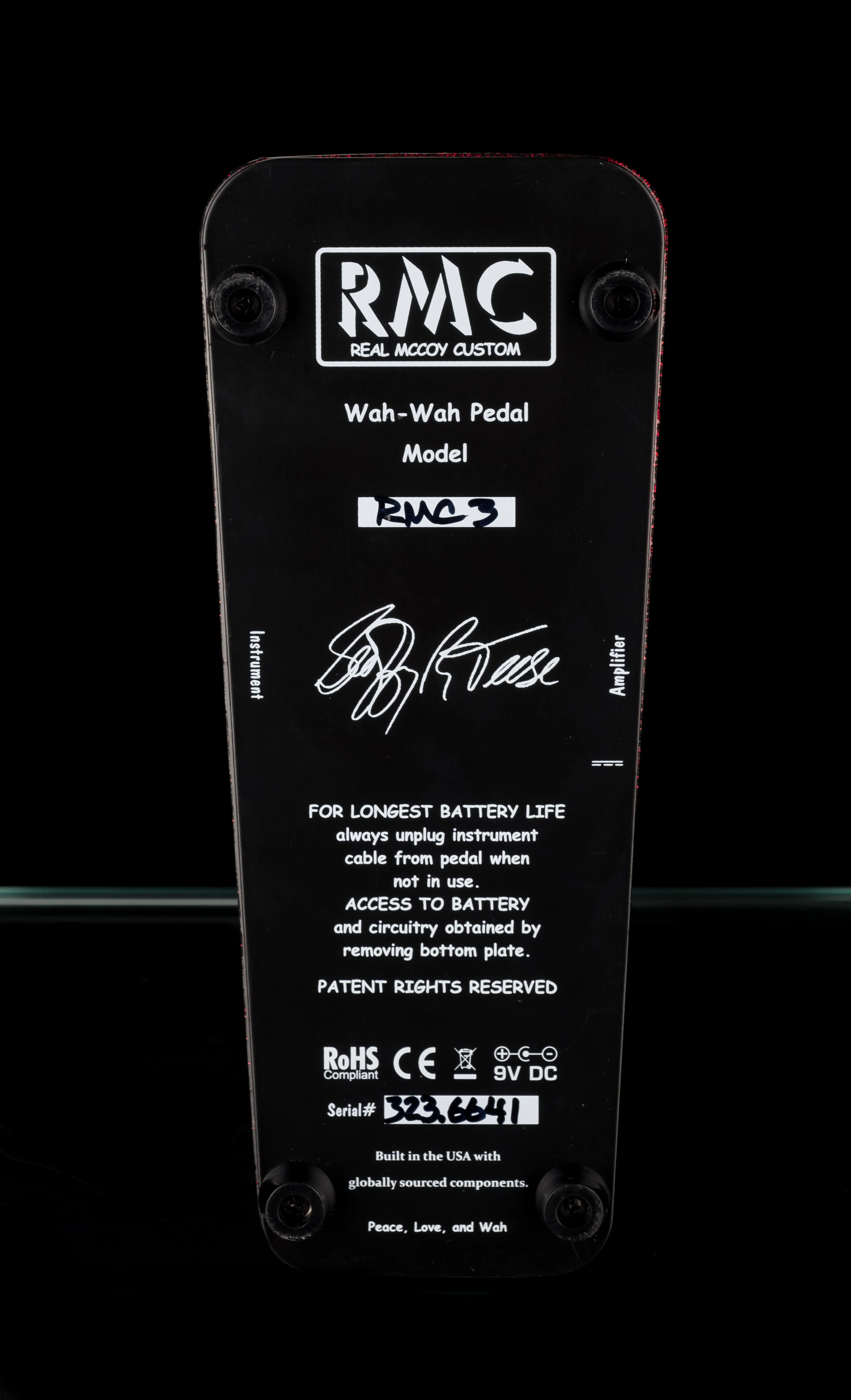 Real McCoy Custom RMC3 Wah Guitar Pedal Limited Edition Red Sparkle - Image 3
