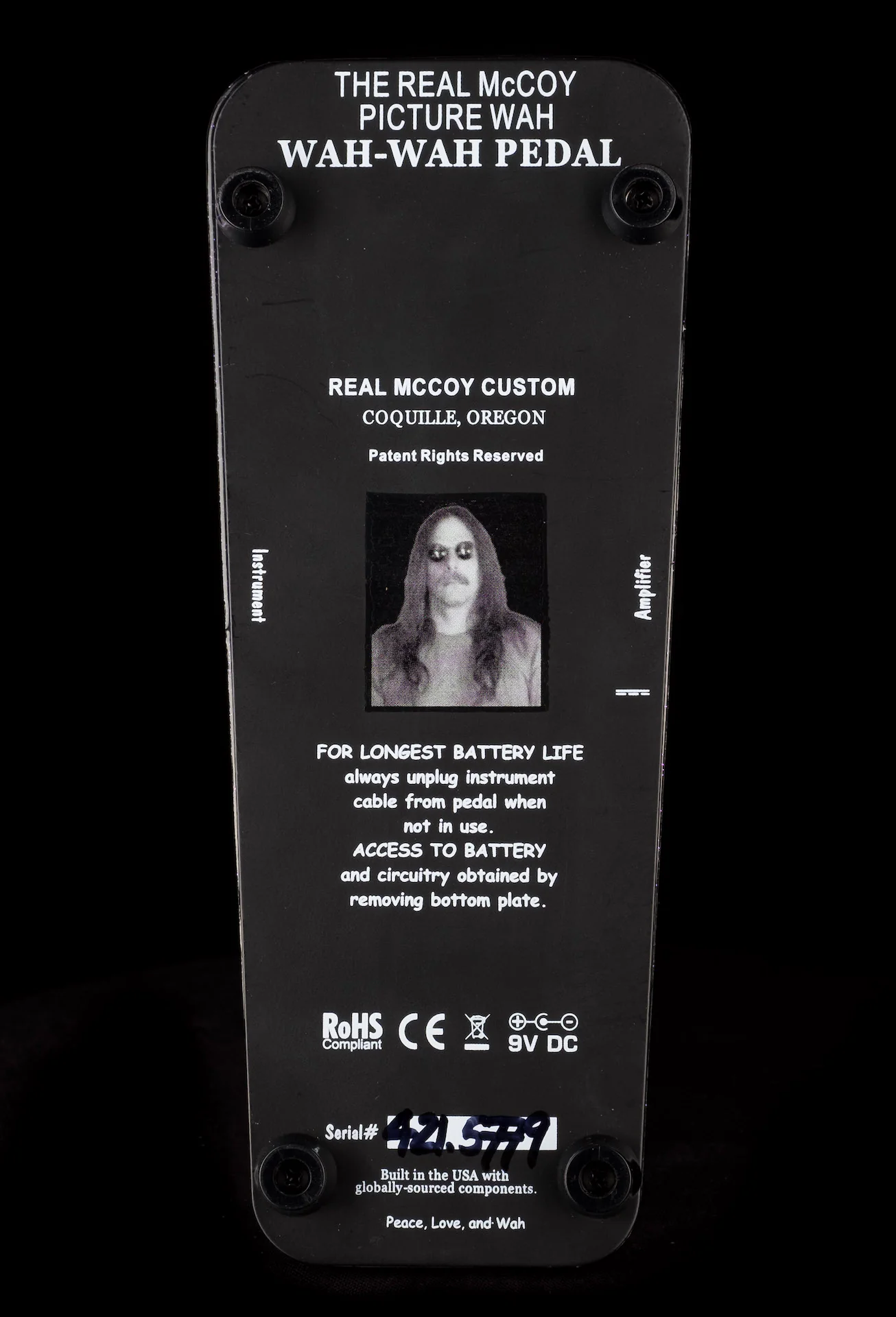 Real McCoy Custom RMC4 Picture Wah Guitar Wah Pedal Ltd Ed Purple Metal Flake - Image 5