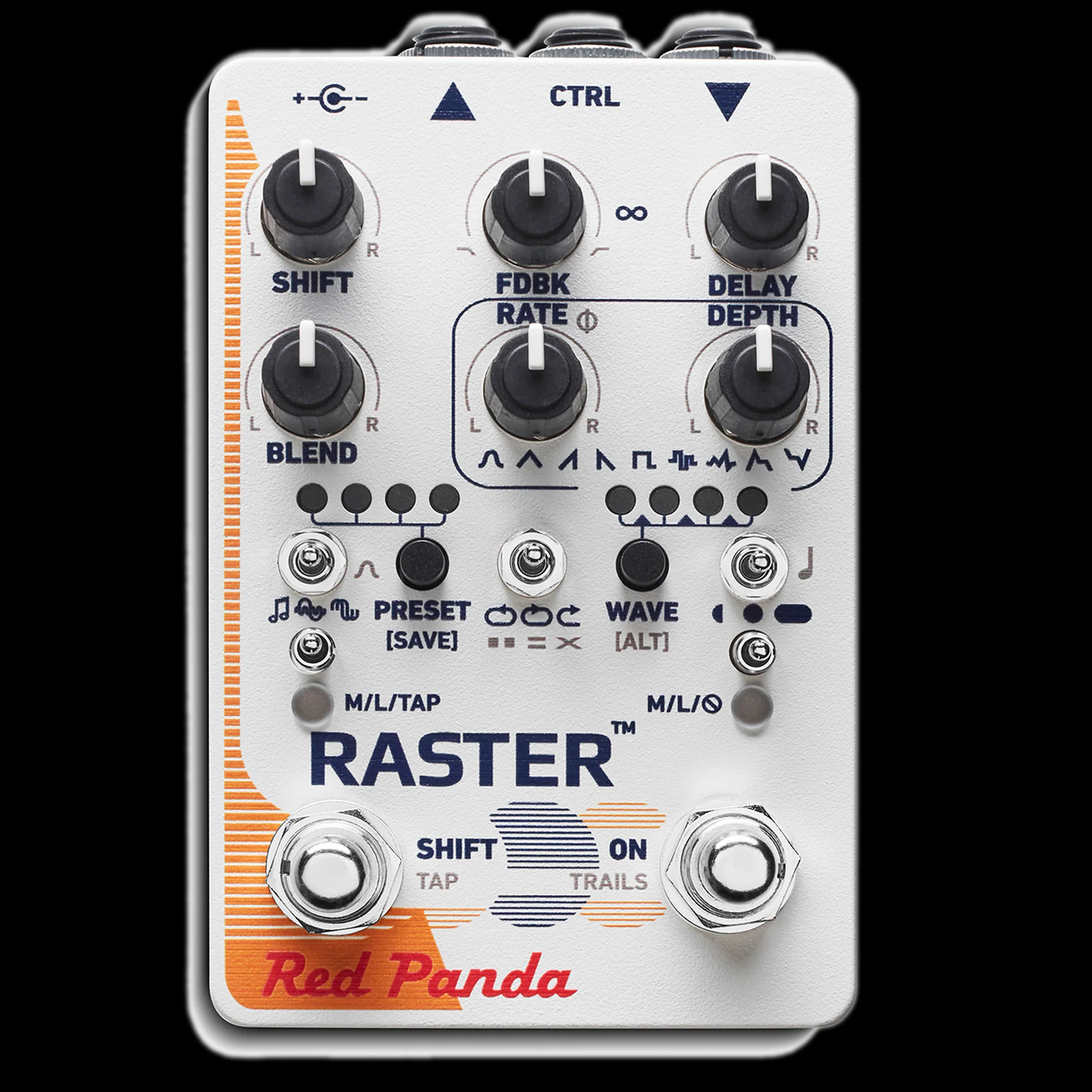 Red Panda Raster 2 Delay and Pitch Shifter Guitar Effect Pedal
