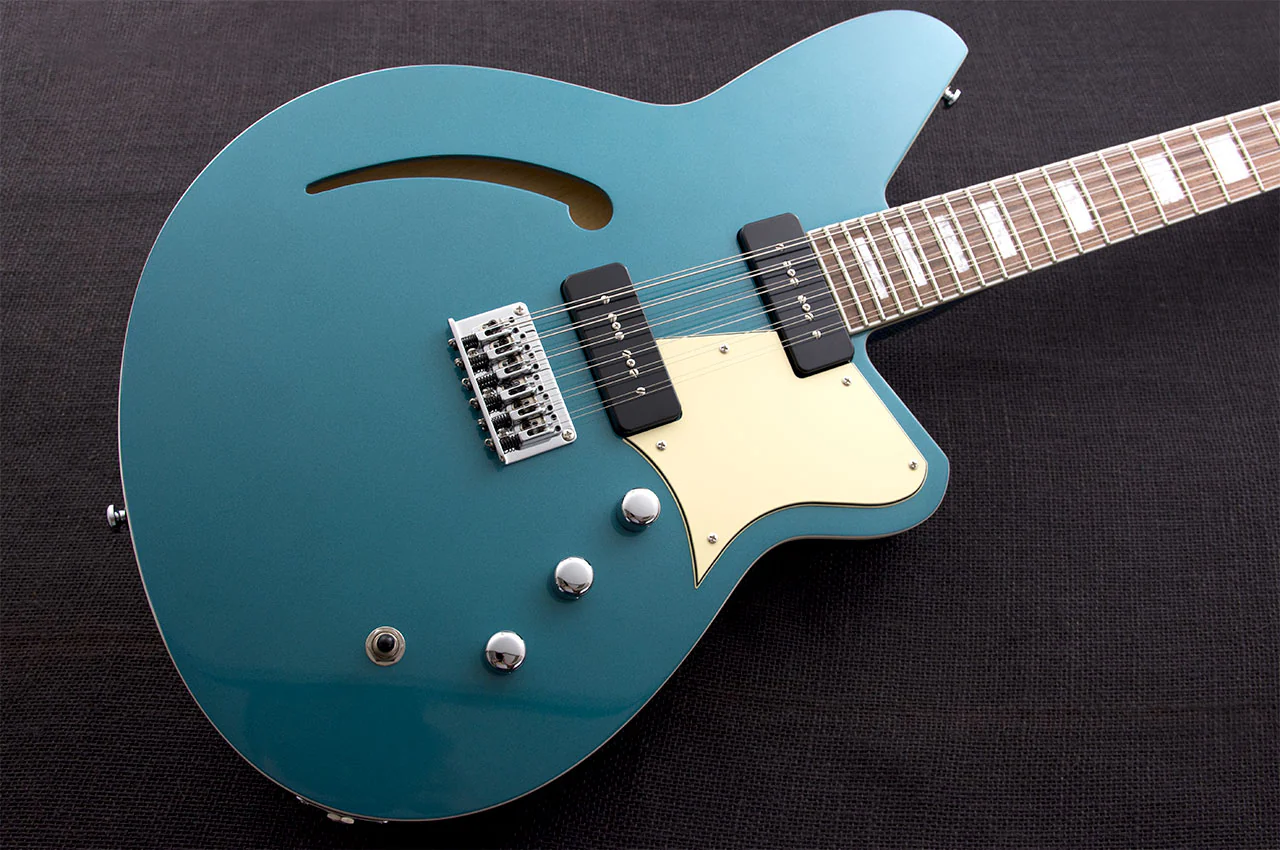 Reverend Airwave 12 String Semi Hollow Body Guitar Deep Sea Blue - Image 5
