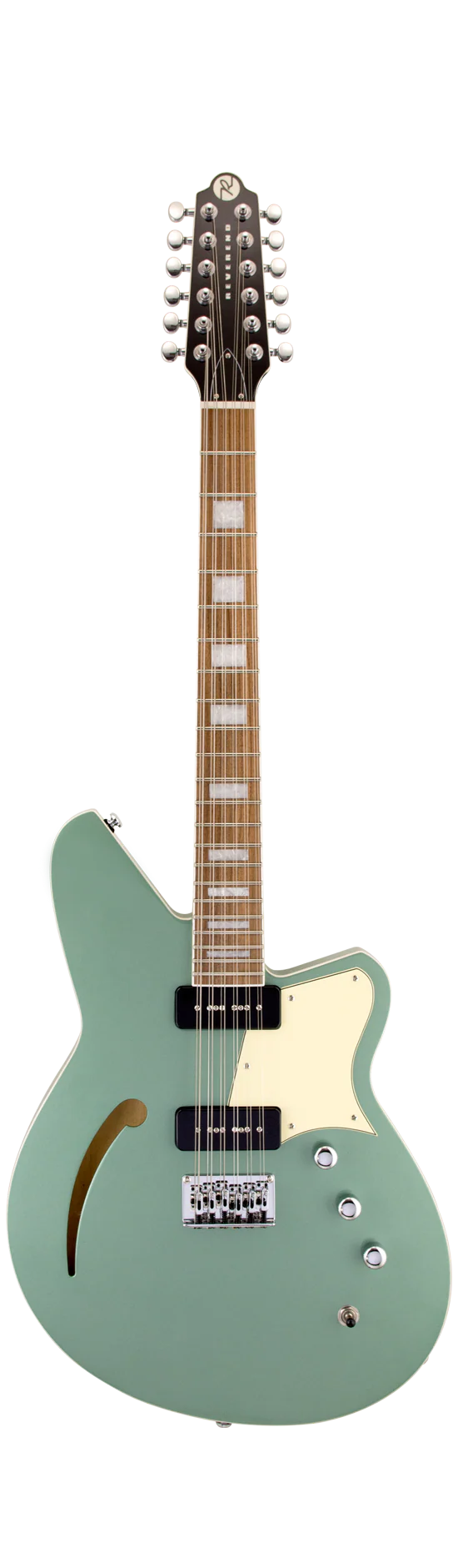 Reverend Airwave 12 String Semi Hollow Body Guitar Metallic Alpine - Image 2
