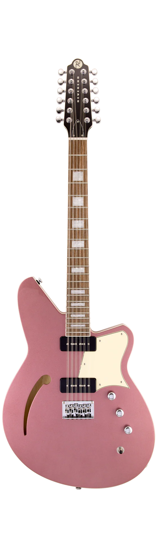 Reverend Airwave 12 String Semi Hollow Body Guitar Mulberry Mist - Image 2