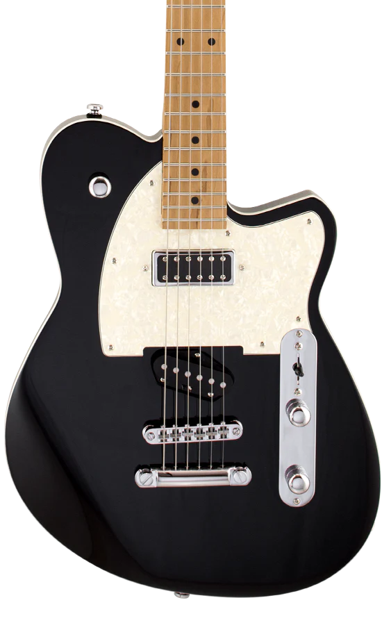 Reverend Buckshot Roasted Maple Neck Electric Guitar Midnight Black