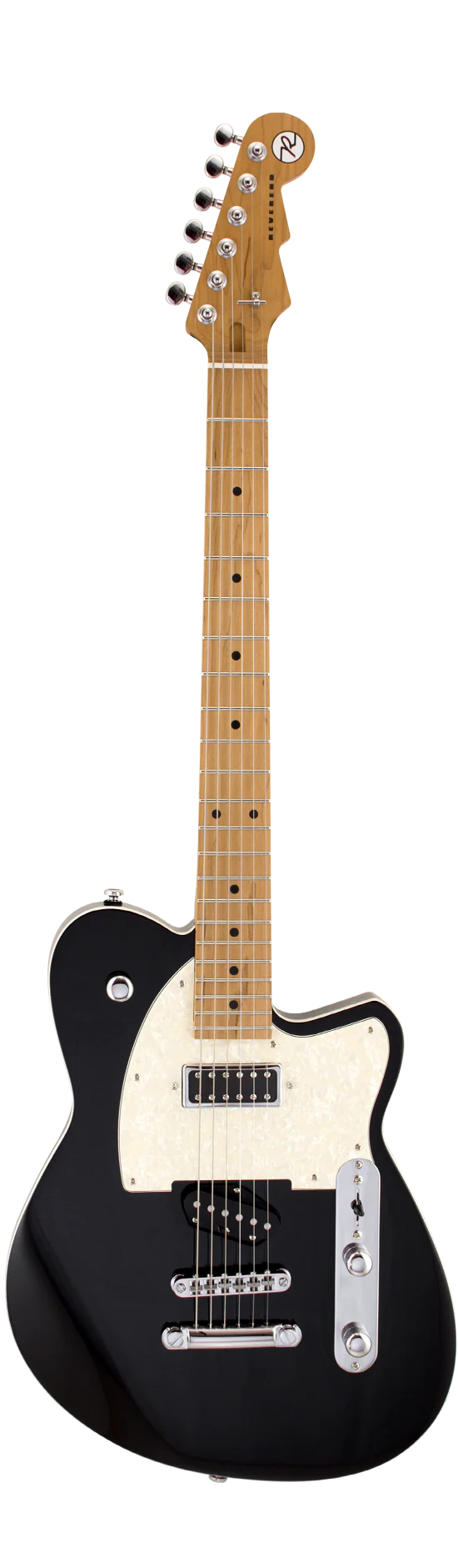 Reverend Buckshot Roasted Maple Neck Electric Guitar Midnight Black - Image 2