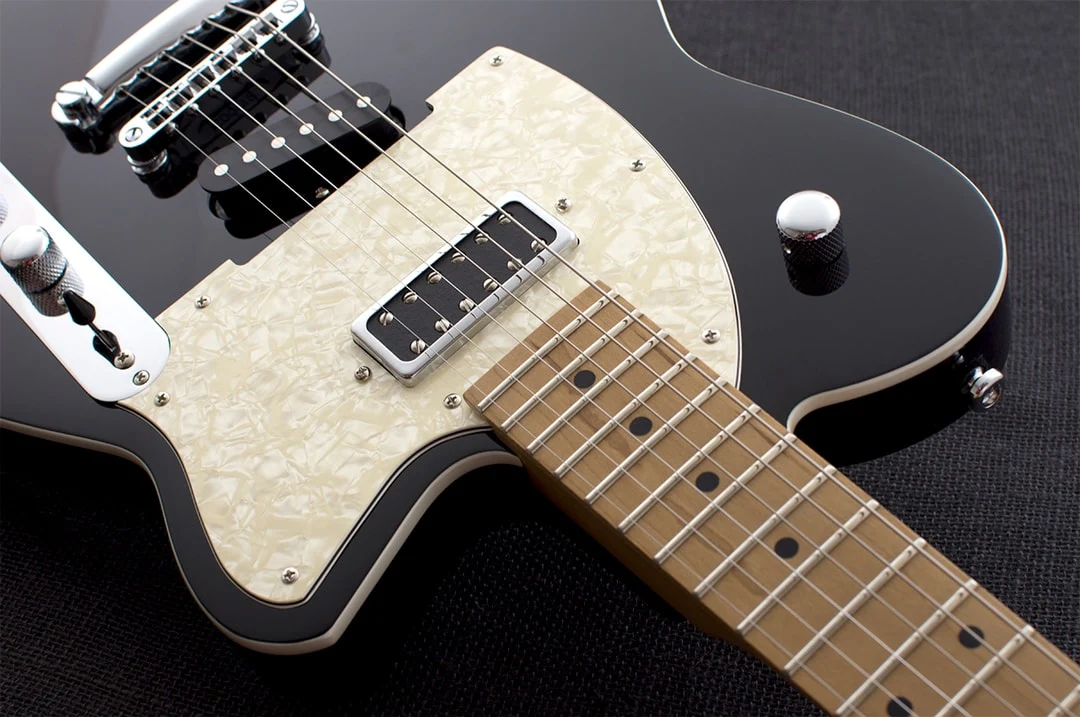 Reverend Buckshot Roasted Maple Neck Electric Guitar Midnight Black - Image 3