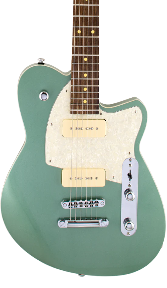 Reverend Charger 290 Roasted Maple Neck Electric Guitar Oceanside Green