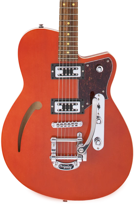 Reverend Club King RT With Bigsby Roasted Maple Neck Electric Guitar Rock Orange