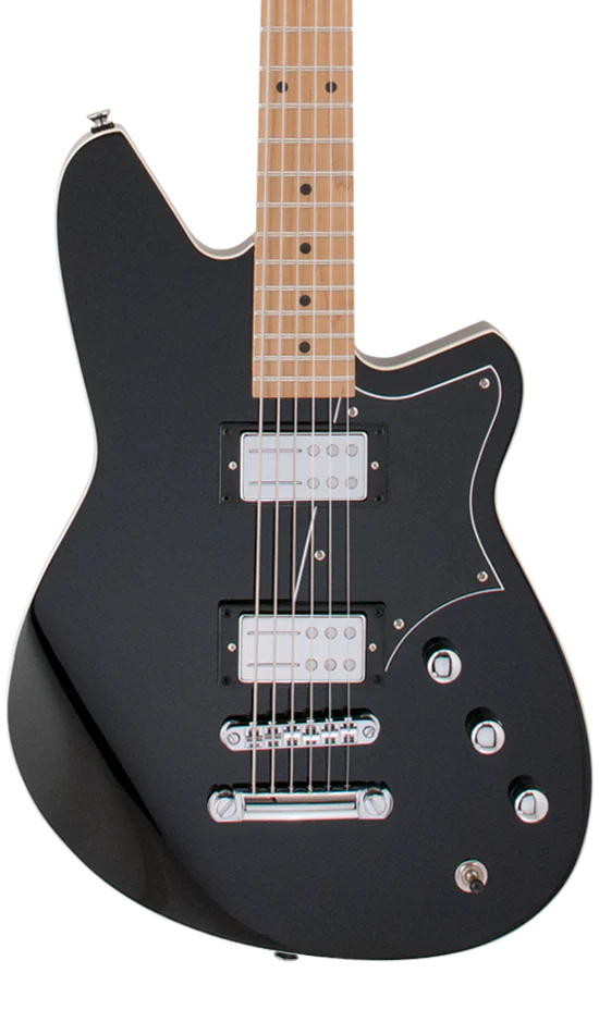 Reverend Descent RA Roasted Maple Neck Baritone Electric Guitar Midnight Black