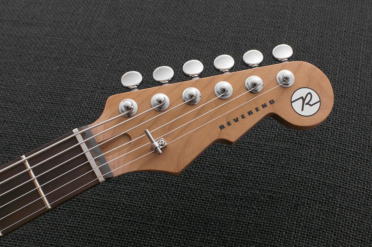 Reverend Descent RA Roasted Maple Neck Baritone Electric Guitar Midnight Black - Image 5