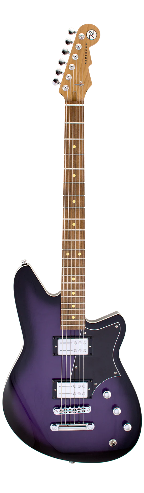 Reverend Descent RA Roasted Maple Neck Baritone Electric Guitar Purple Burst - Image 2