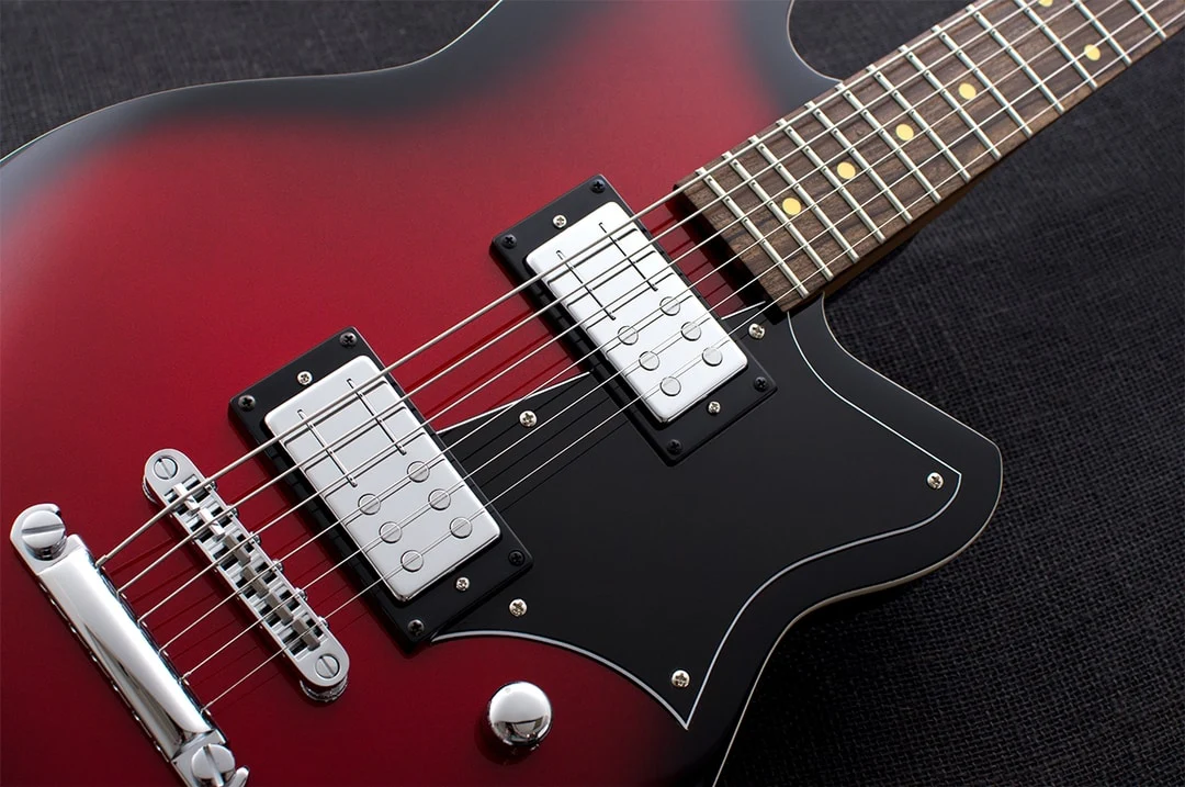 Reverend Descent RA Roasted Maple Neck Baritone Electric Guitar Red Burst - Image 3