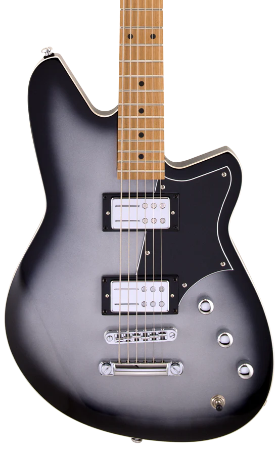 Reverend Descent RA Roasted Maple Neck Baritone Electric Guitar Silver Burst