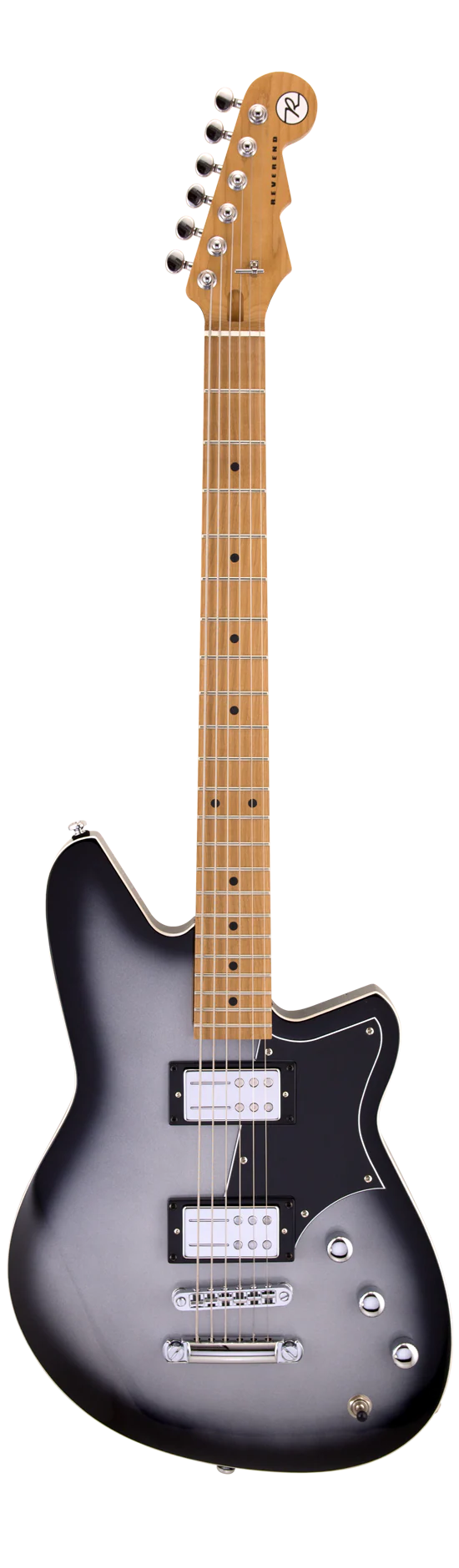 Reverend Descent RA Roasted Maple Neck Baritone Electric Guitar Silver Burst - Image 2