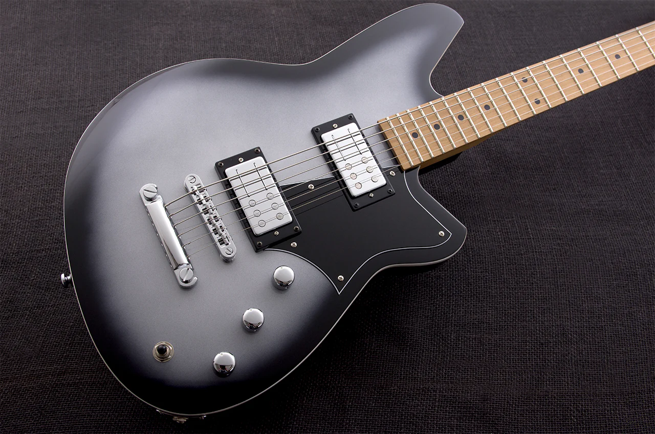 Reverend Descent RA Roasted Maple Neck Baritone Electric Guitar Silver Burst - Image 4