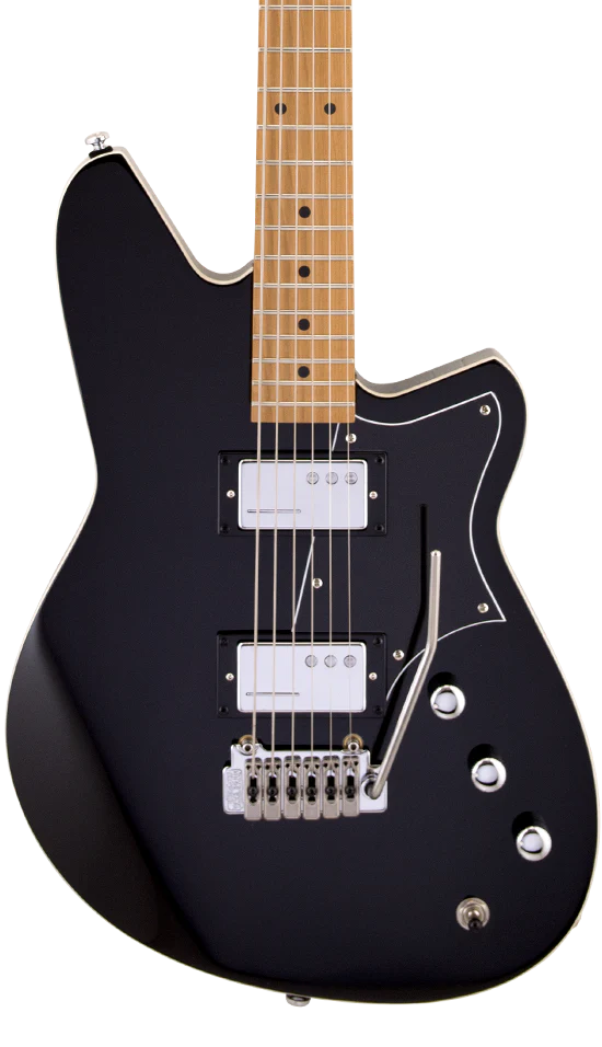 Reverend Descent W Roasted Maple Neck Baritone Electric Guitar Black