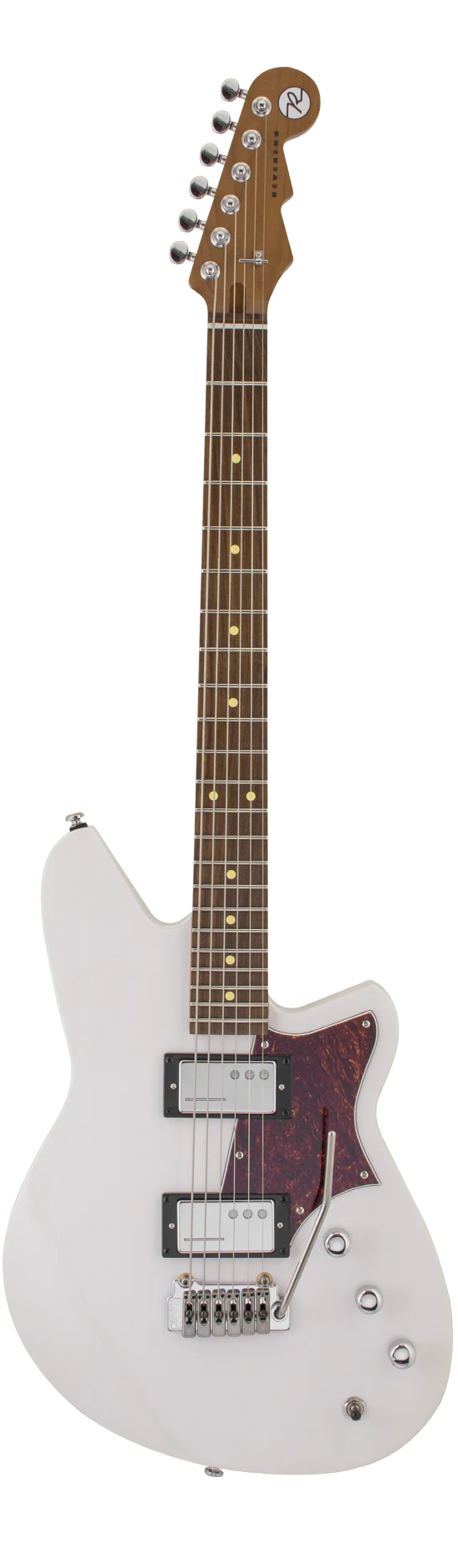 Reverend Descent W Roasted Maple Neck Baritone Electric Guitar Trans White - Image 2
