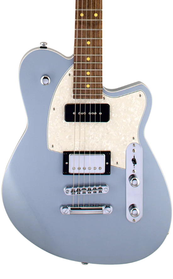 Reverend Double Agent OG Roasted Maple Neck Electric Guitar Silver Freeze